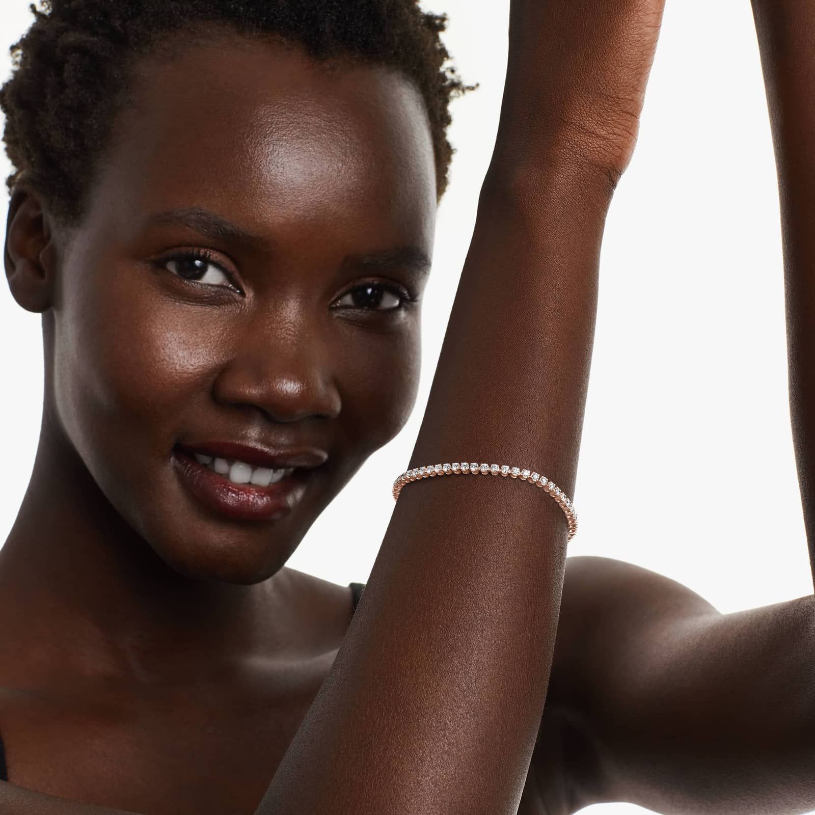 Tennis Bracelet With 3 CTW Diamonds In 14K Rose Gold (7")