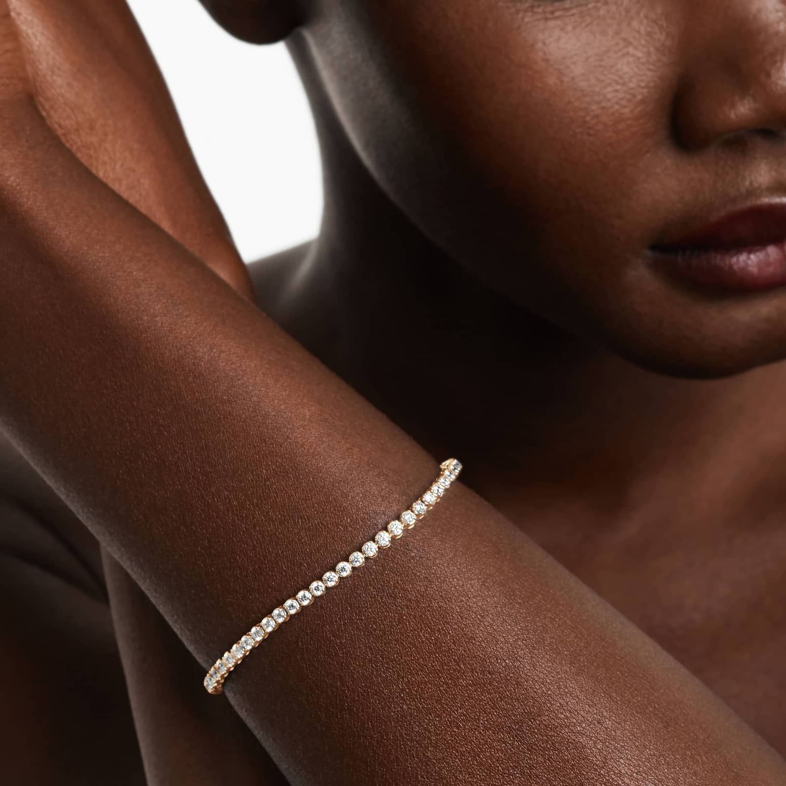 Tennis Bracelet With 3 CTW Lab-Grown Diamonds In 14K Yellow Gold (7")