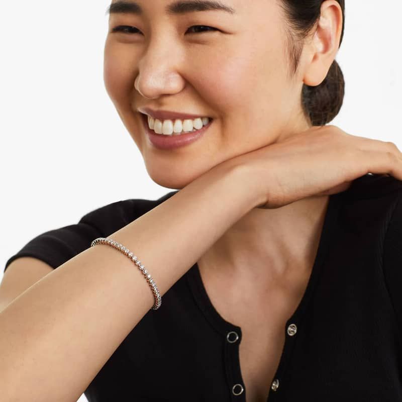 Tennis Bracelet With 4 CTW Lab-Grown Diamonds In 14K White Gold (7")