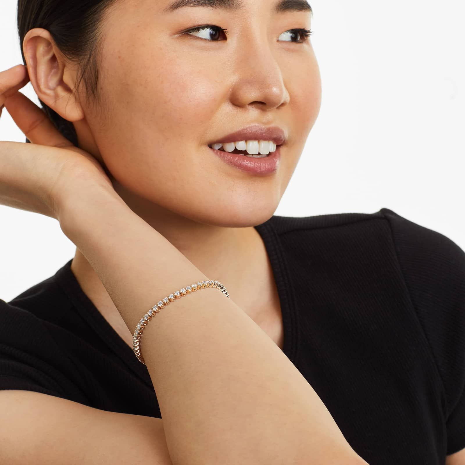 Tennis Bracelet With 4 CTW Lab-Grown Diamonds In 14K Yellow Gold (7")