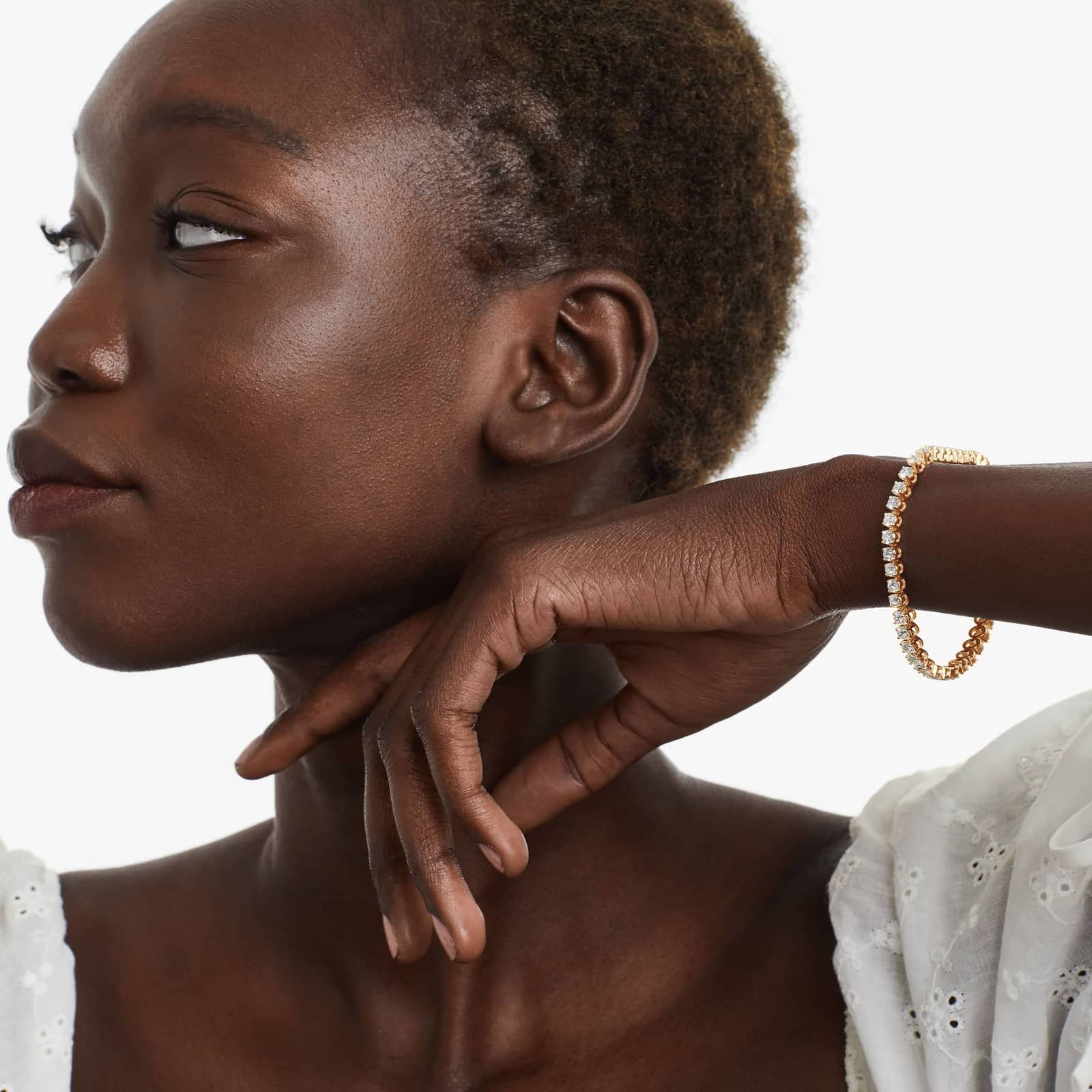 Tennis Bracelet With 5 CTW Lab-Grown Diamonds In 14K Yellow Gold (7")