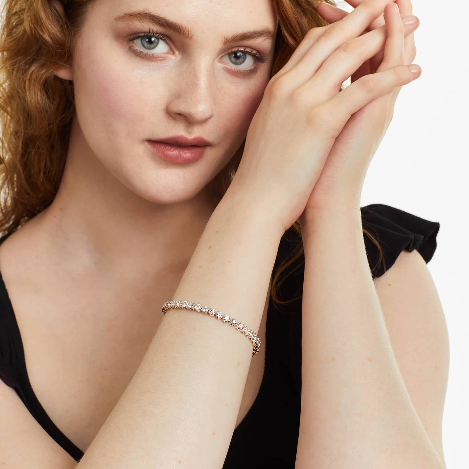 Tennis Bracelet With 7 CTW Diamonds In 14K Rose Gold (7")