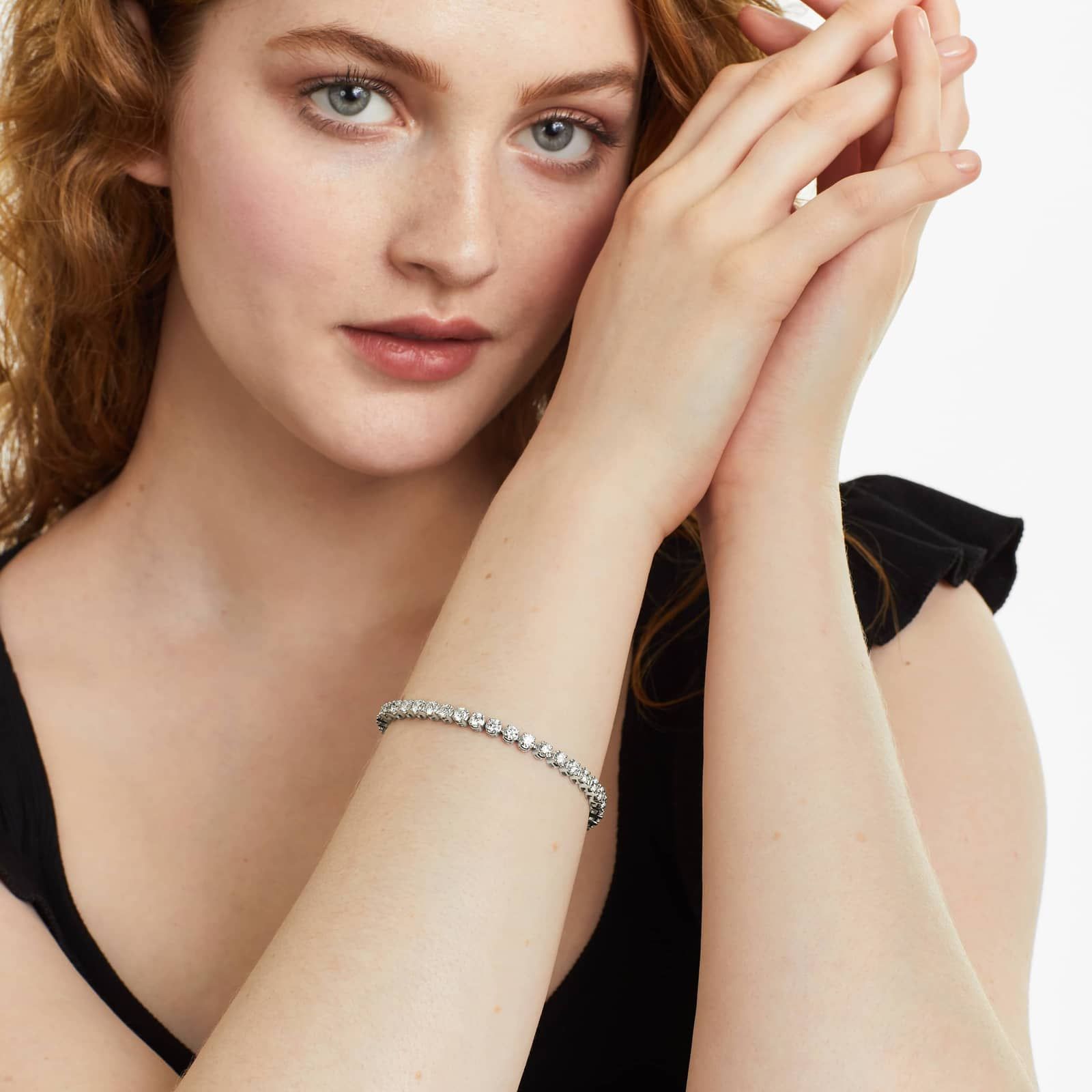 Tennis Bracelet With 7 CTW Diamonds In Platinum (7")