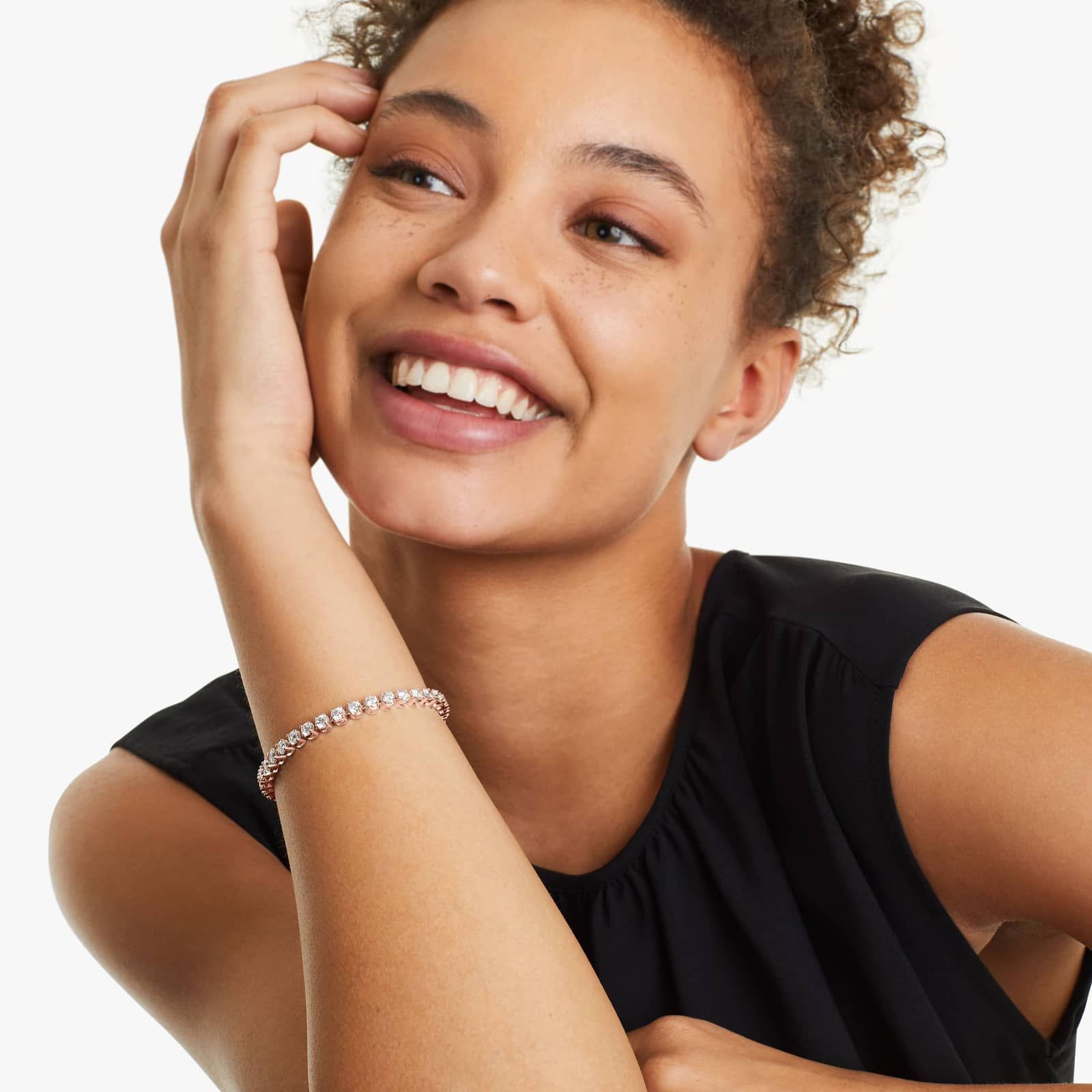 Tennis Bracelet With 8 CTW Diamonds In 14K Rose Gold (7")