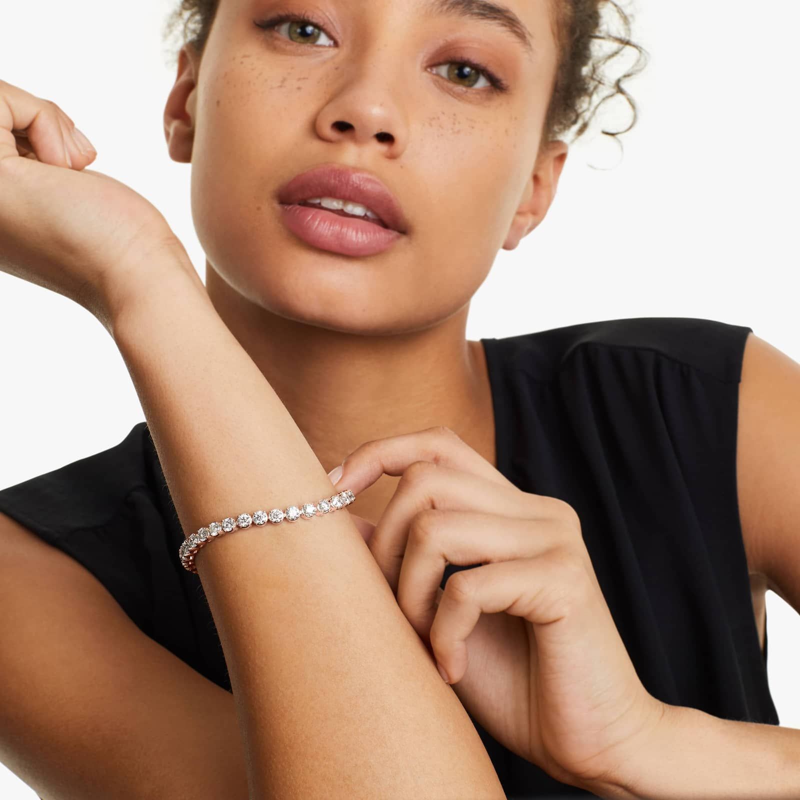 Tennis Bracelet With 10 CTW Diamonds In 14K Rose Gold (7")