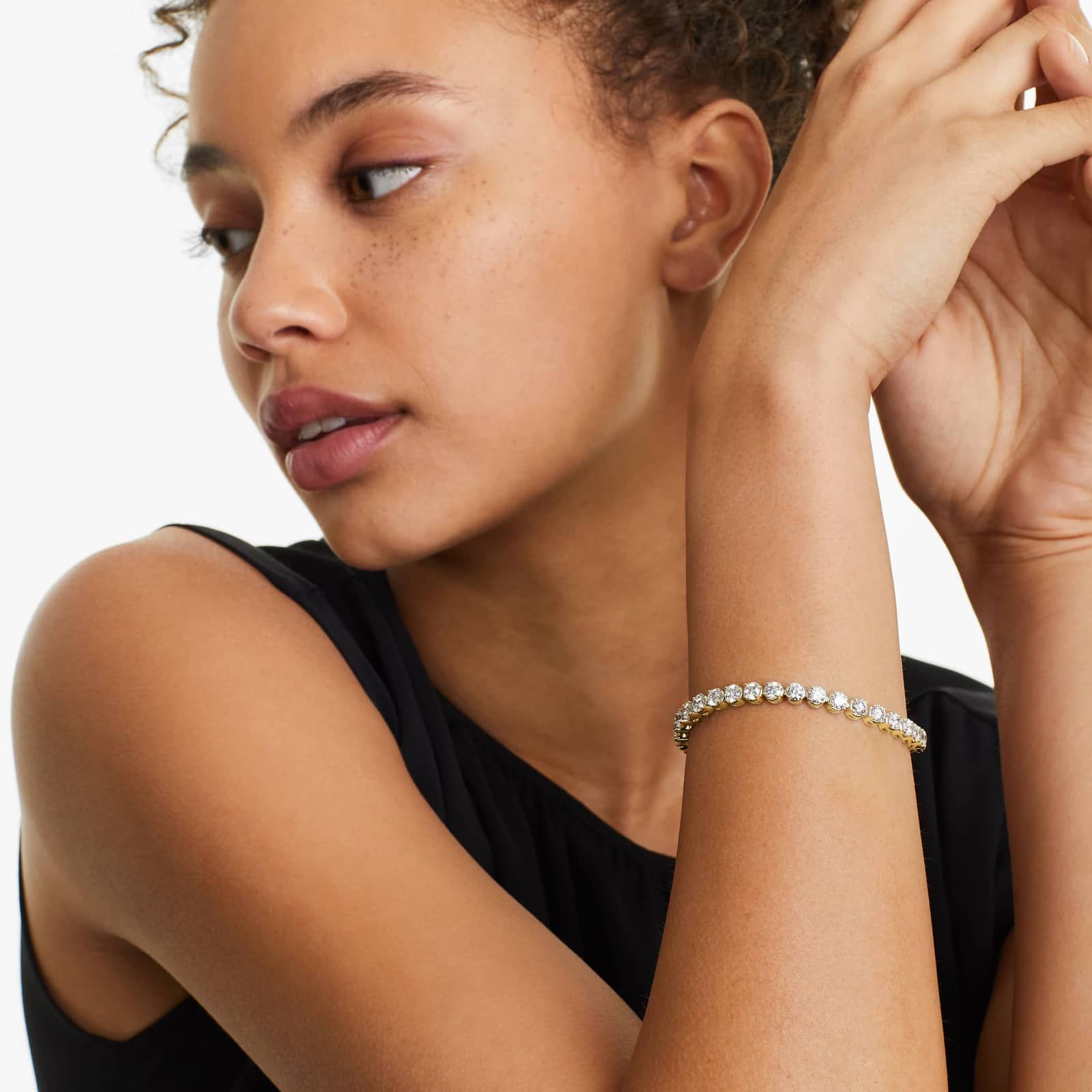 Tennis Bracelet With 10 CTW Lab-Grown Diamonds In 14K Yellow Gold (7")