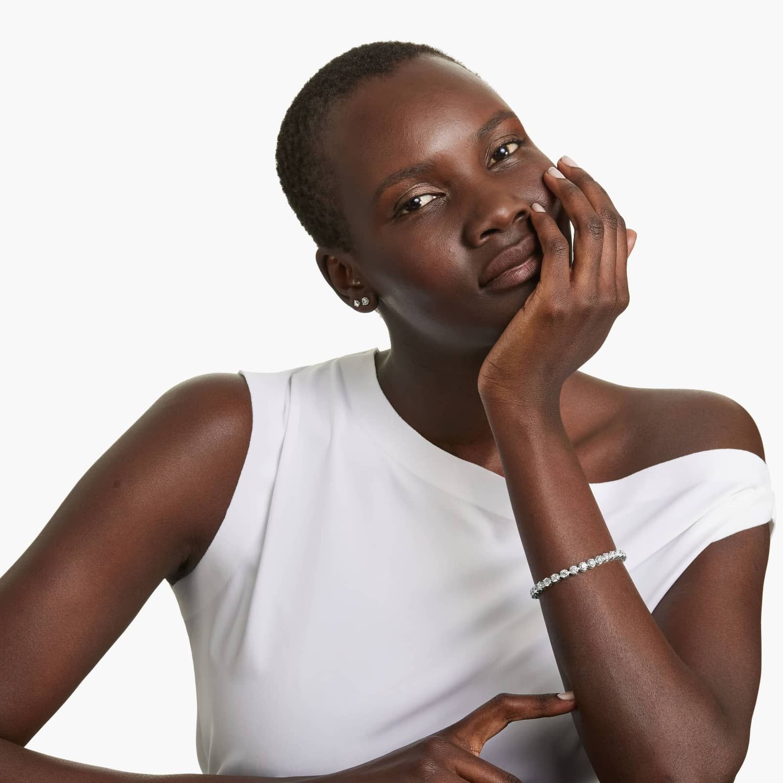 Tennis Bracelet With 12 CTW Lab-Grown Diamonds In 14K White Gold (7")