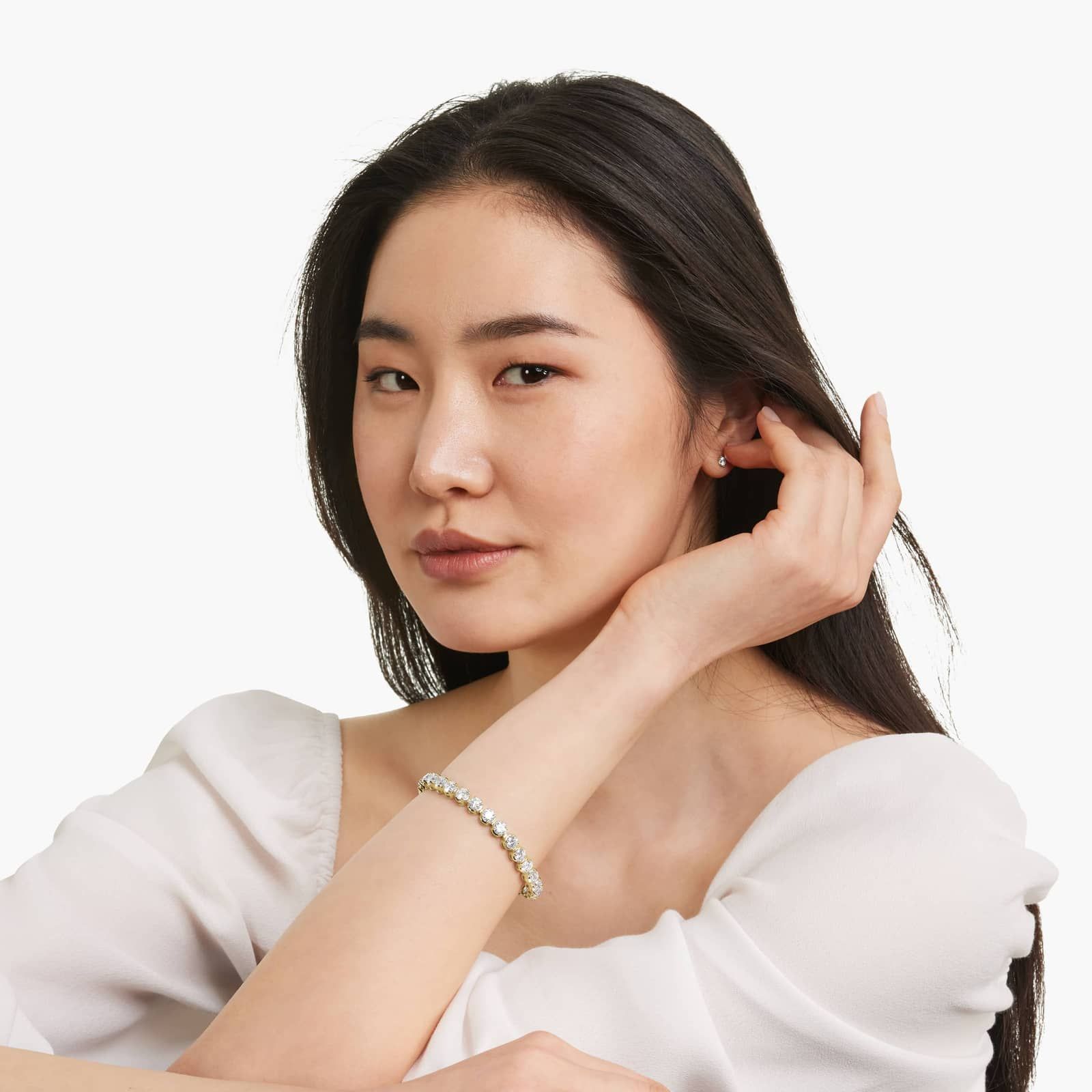 Tennis Bracelet With 15 CTW Lab-Grown Diamonds In 14K Yellow Gold (7")