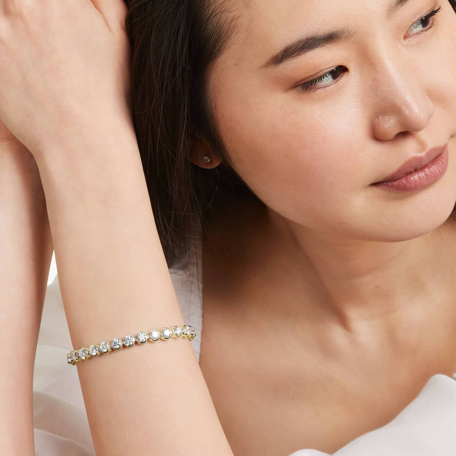 Tennis Bracelet With 15 CTW Lab-Grown Diamonds In 14K Yellow Gold (7")