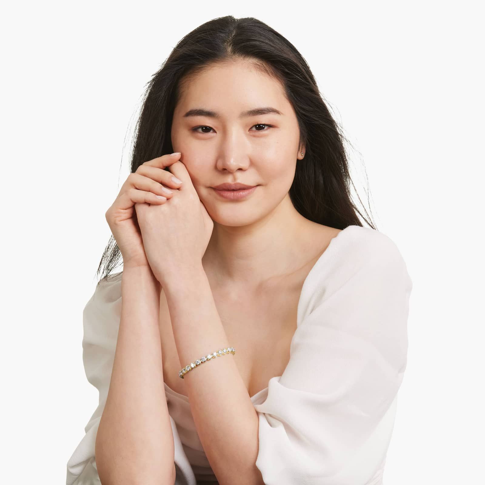 Tennis Bracelet With 15 CTW Lab-Grown Diamonds In 14K Yellow Gold (7")