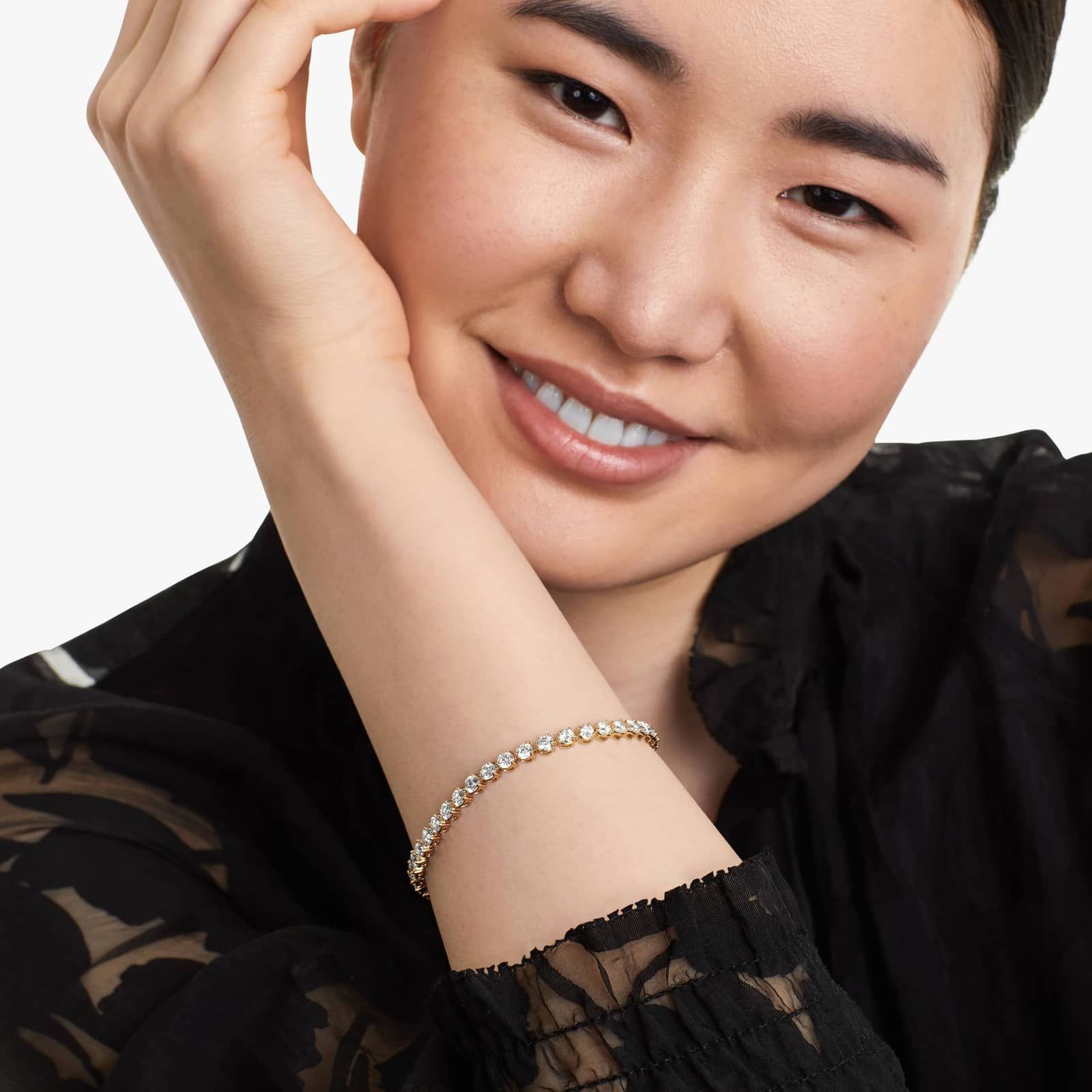 Tennis Bracelet With 7 CTW Diamonds In 14K Yellow Gold