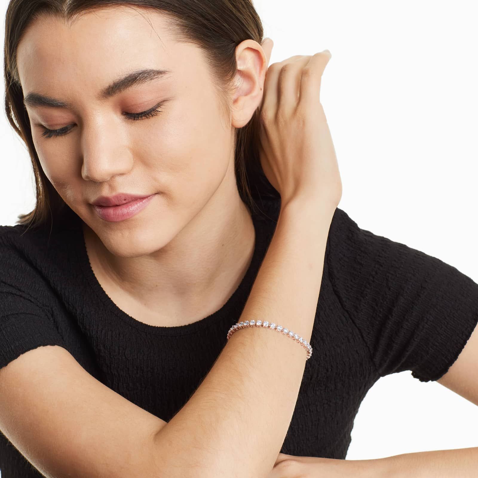 Tennis Bracelet With 8 CTW Diamonds In 14K Rose Gold