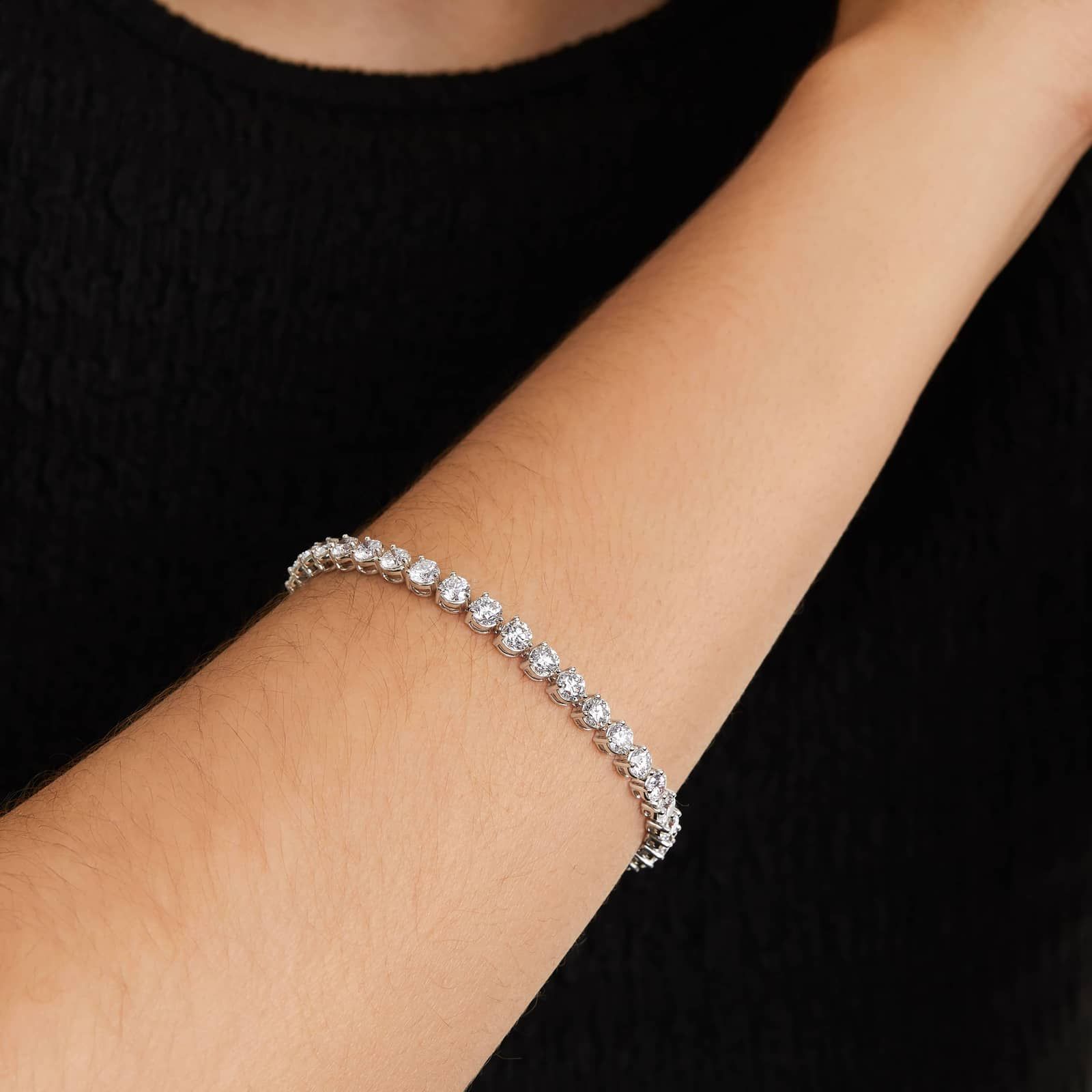 Tennis Bracelet With 8 CTW Diamonds In 14K White Gold
