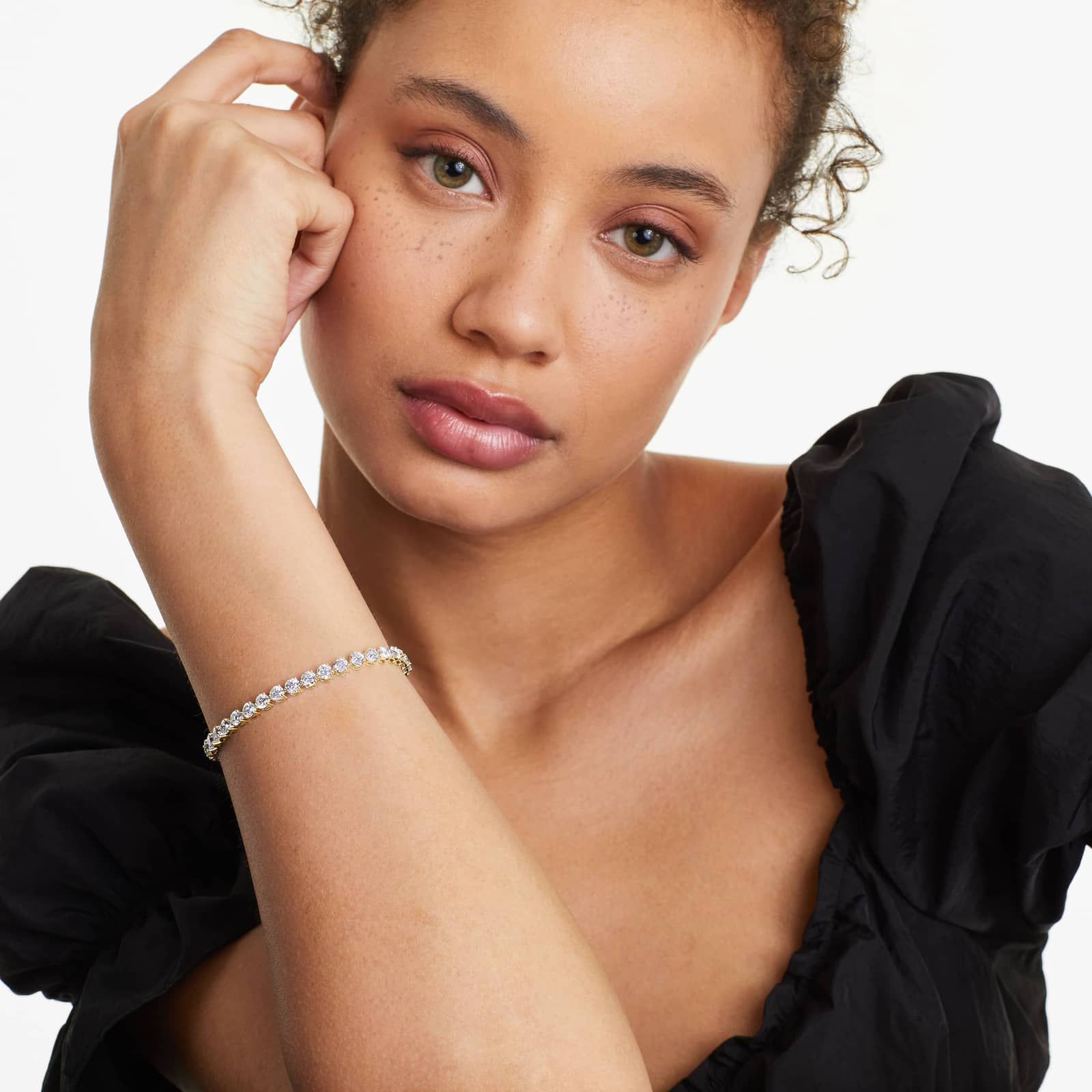 Tennis Bracelet With 10 CTW Diamonds In 14K Yellow Gold