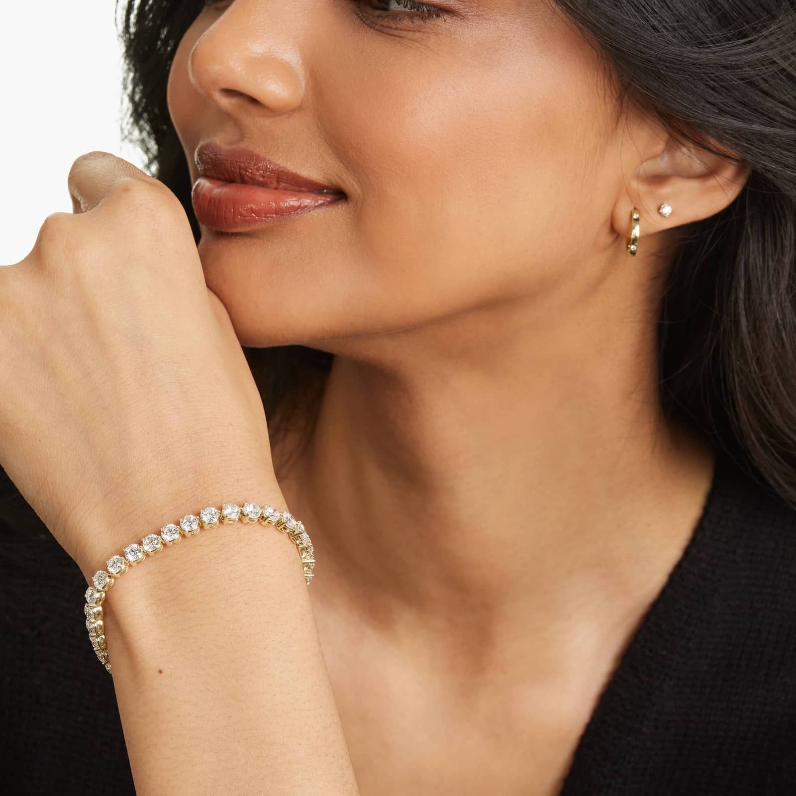 Tennis Bracelet With 12 CTW Lab-Grown Diamonds In 14K Yellow Gold (7")