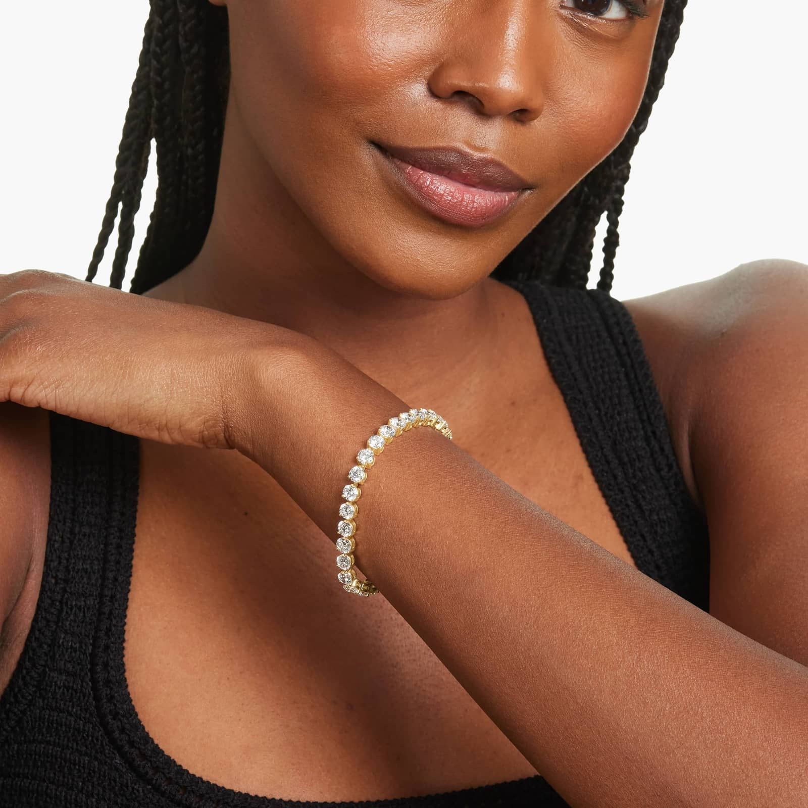 Tennis Bracelet With 15 CTW Lab-Grown Diamonds In 14K Yellow Gold (7")