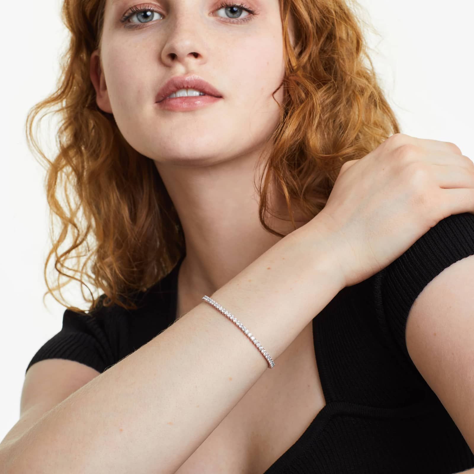 14K Rose Gold Two Prong Diamond Tennis Bracelet (4 CTW - H-I / SI1-SI2)