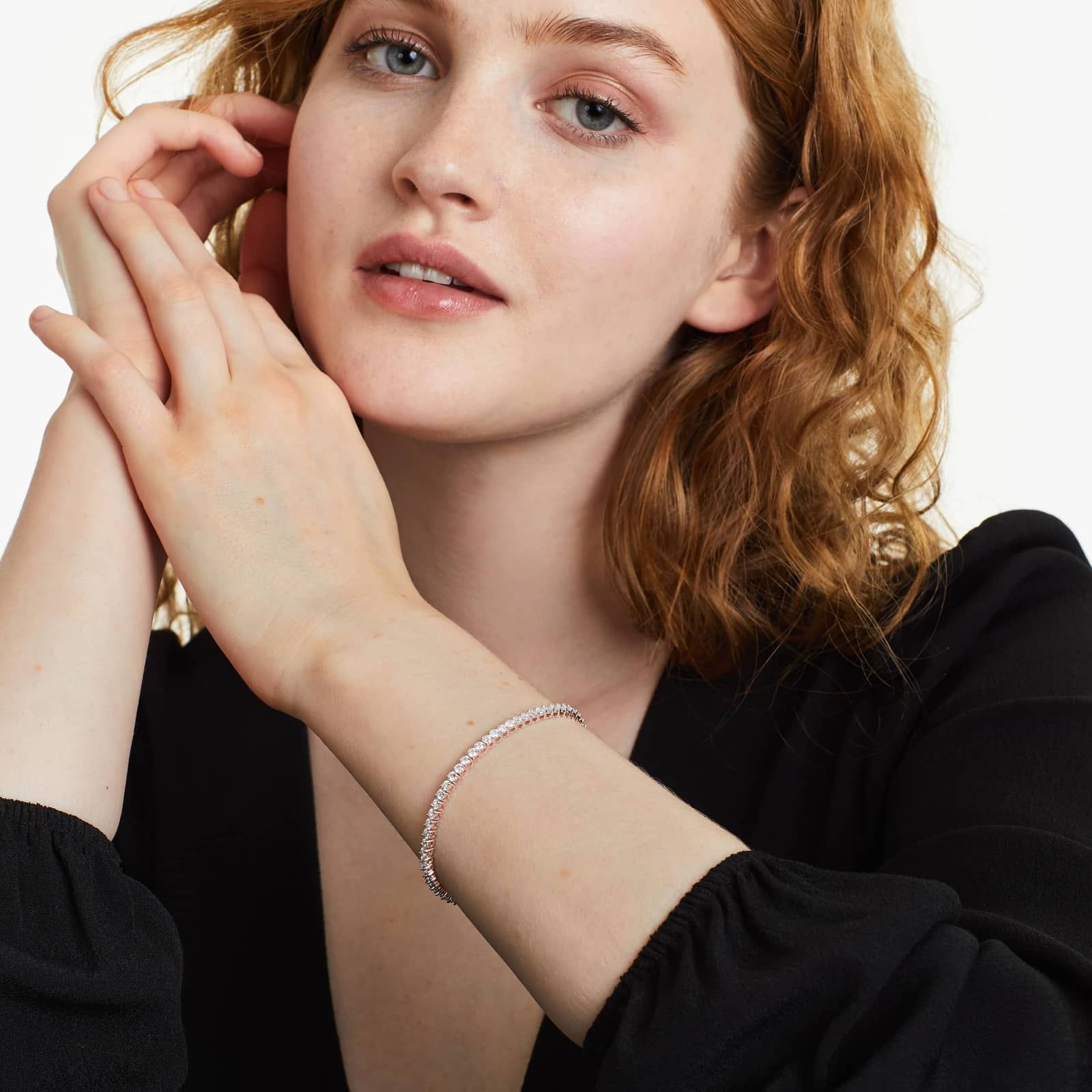 14K Rose Gold Two Prong Diamond Tennis Bracelet (5 CTW - H-I / SI1-SI2)