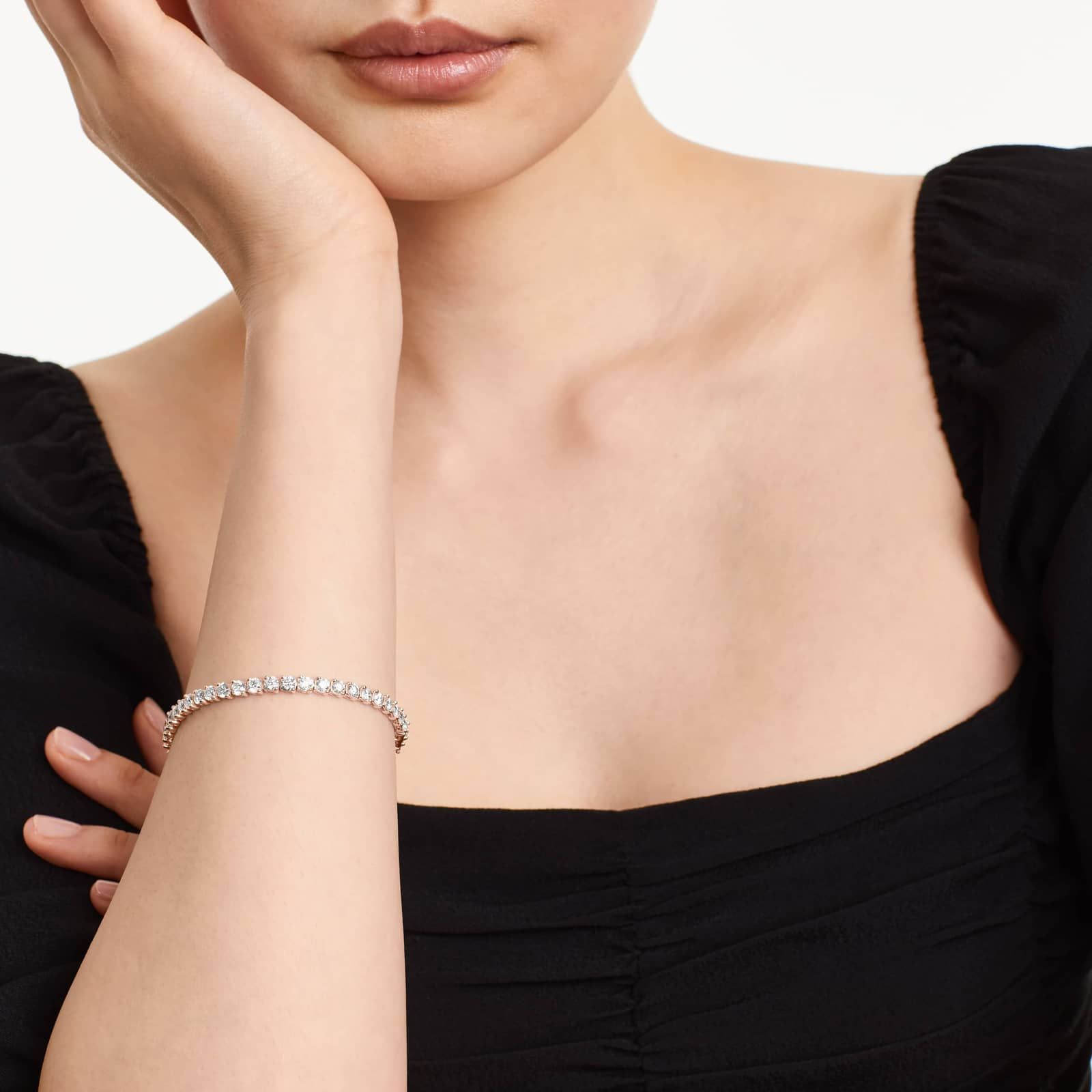 14K Rose Gold Two Prong Diamond Tennis Bracelet (8 CTW - H-I / SI1-SI2)