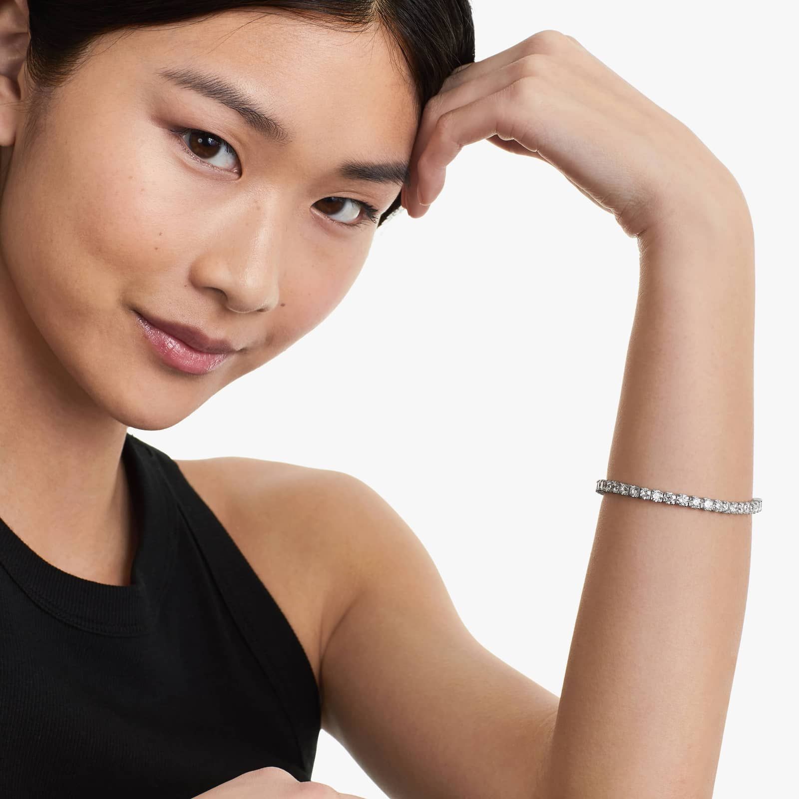 14K White Gold Two Prong Lab-Grown Diamond Tennis Bracelet (10.00 CTW - F-G / VS2-SI1)