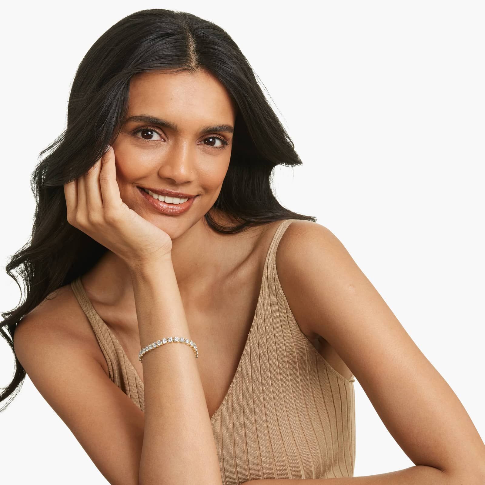 14K Yellow Gold 7 Inch Two Prong Lab-Grown Diamond Tennis Bracelet (15.00 CTW - F-G / VS2-SI1)