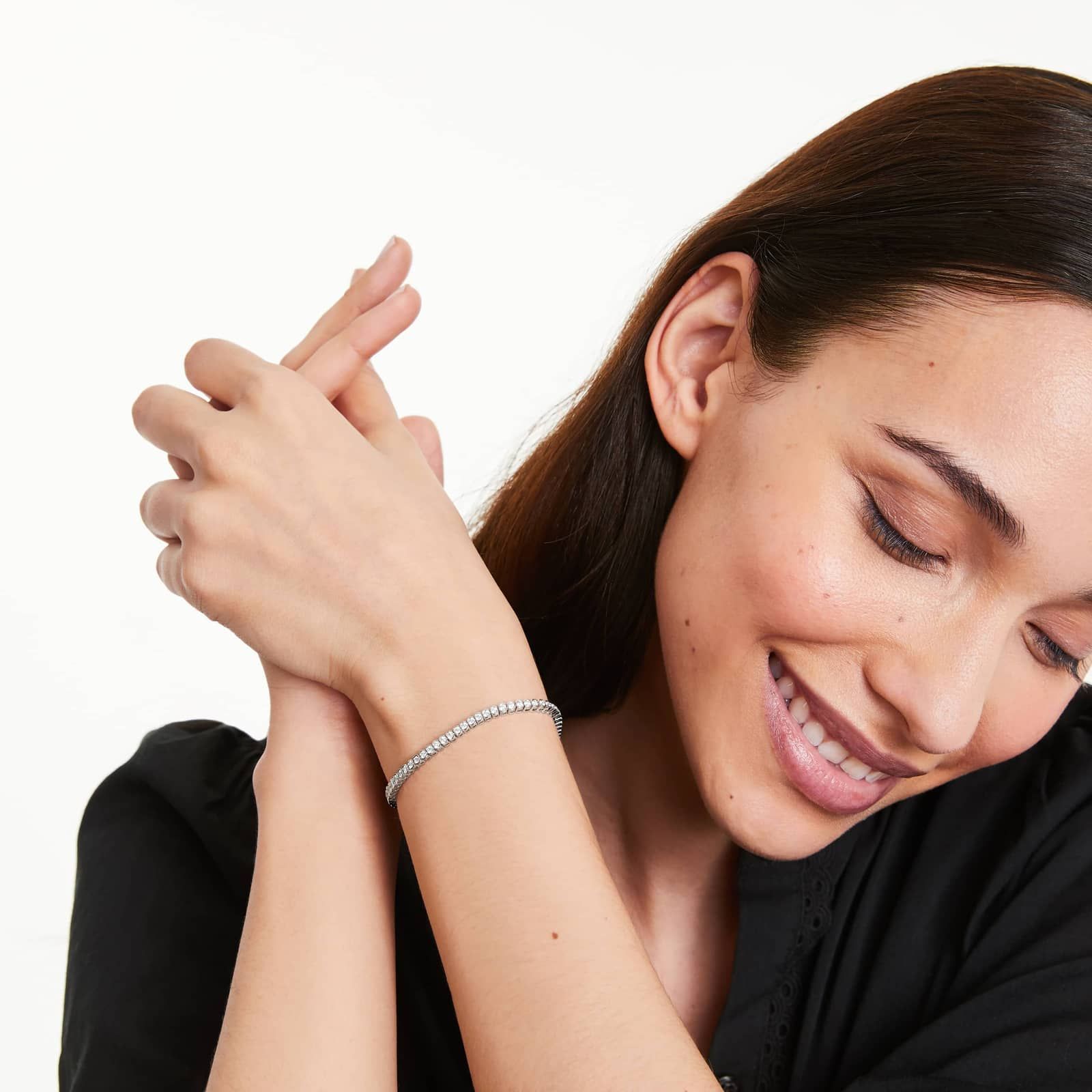 Bezel Tennis Bracelet With 2 CTW Diamonds In Platinum