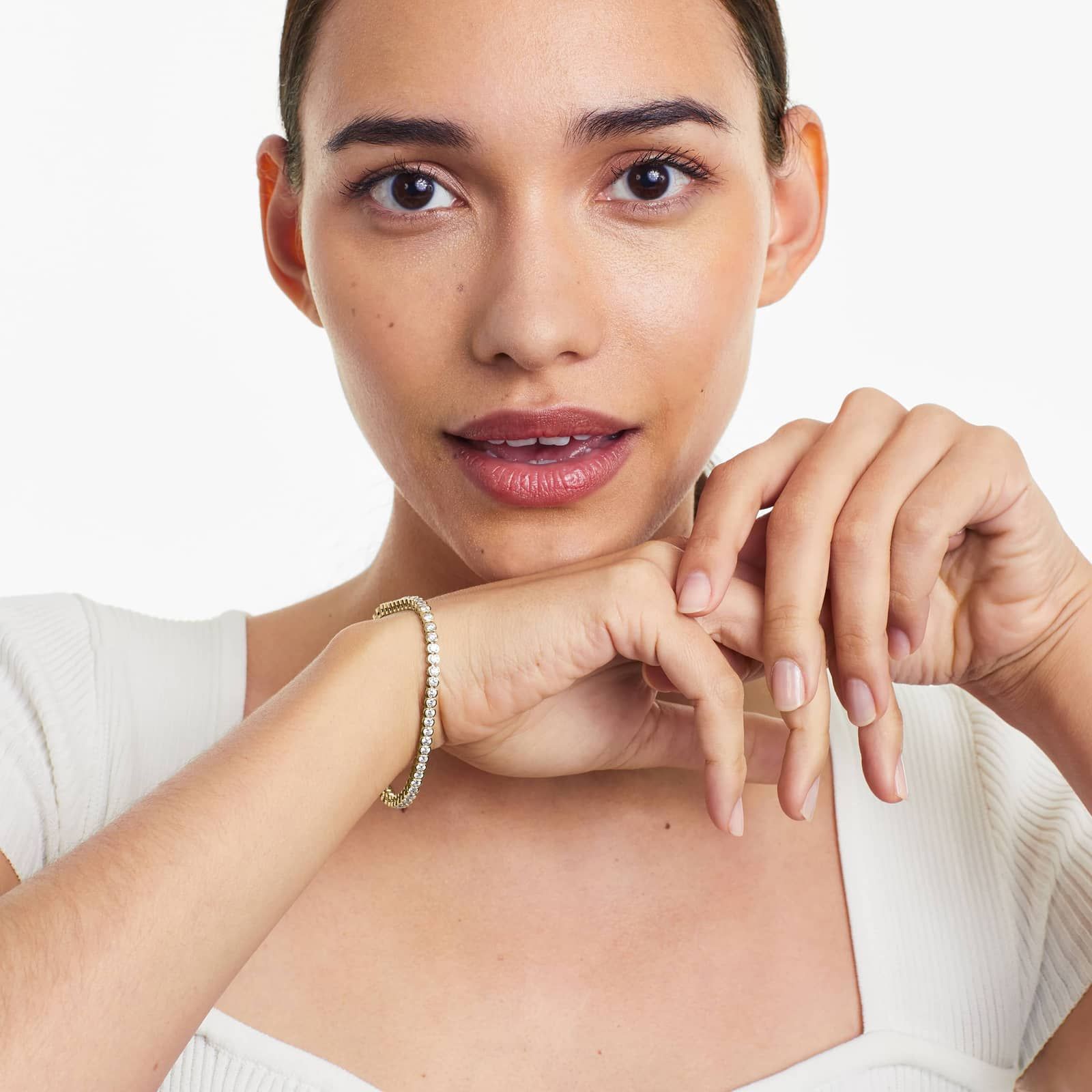 Bezel Tennis Bracelet With 4 CTW Lab-Grown Diamonds In 14K Yellow Gold
