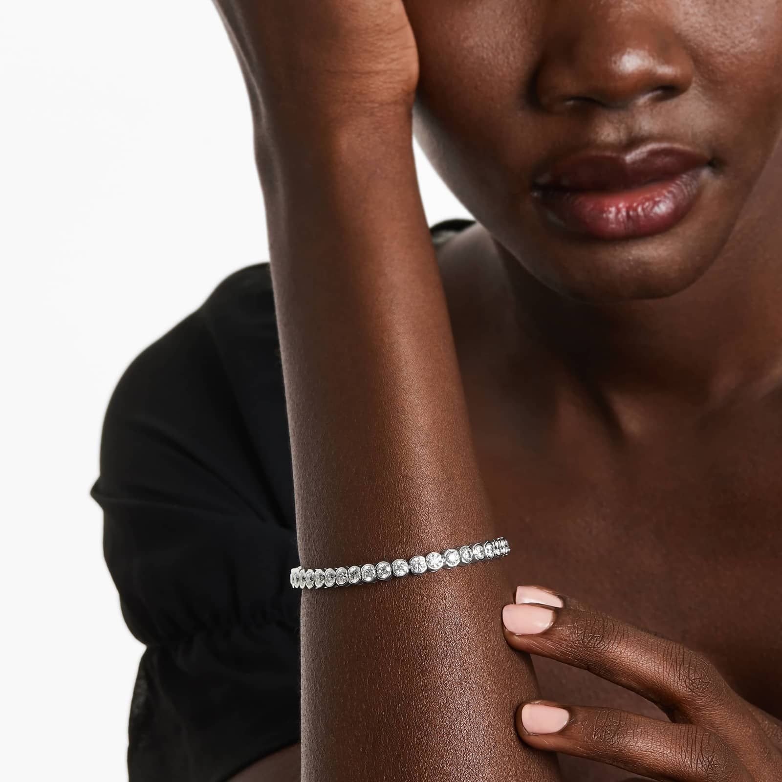 Bezel Tennis Bracelet With 10 CTW Diamonds In Platinum