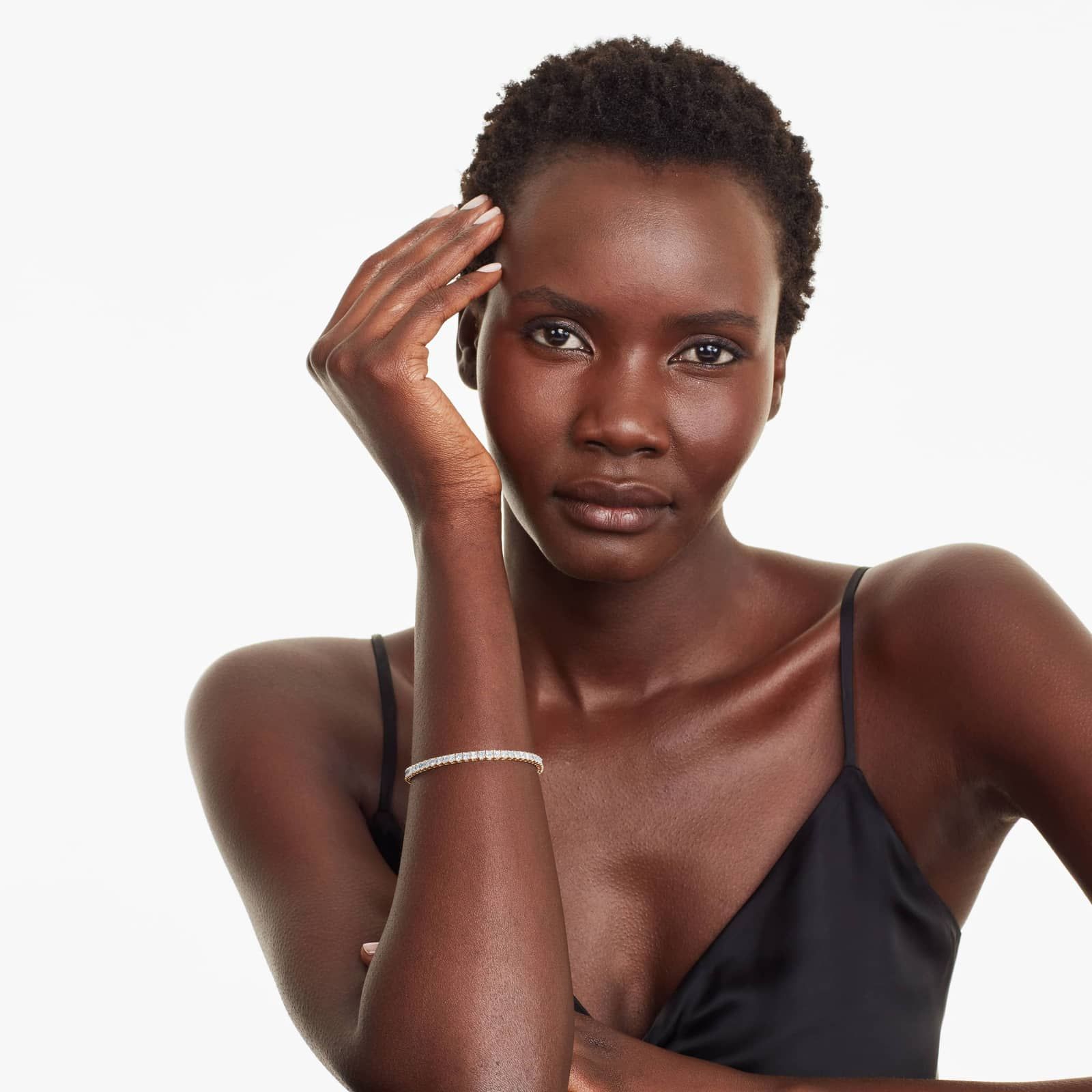 Tennis Bracelet With 8 CTW Princess Cut Lab-Grown Diamonds In 14K Yellow Gold