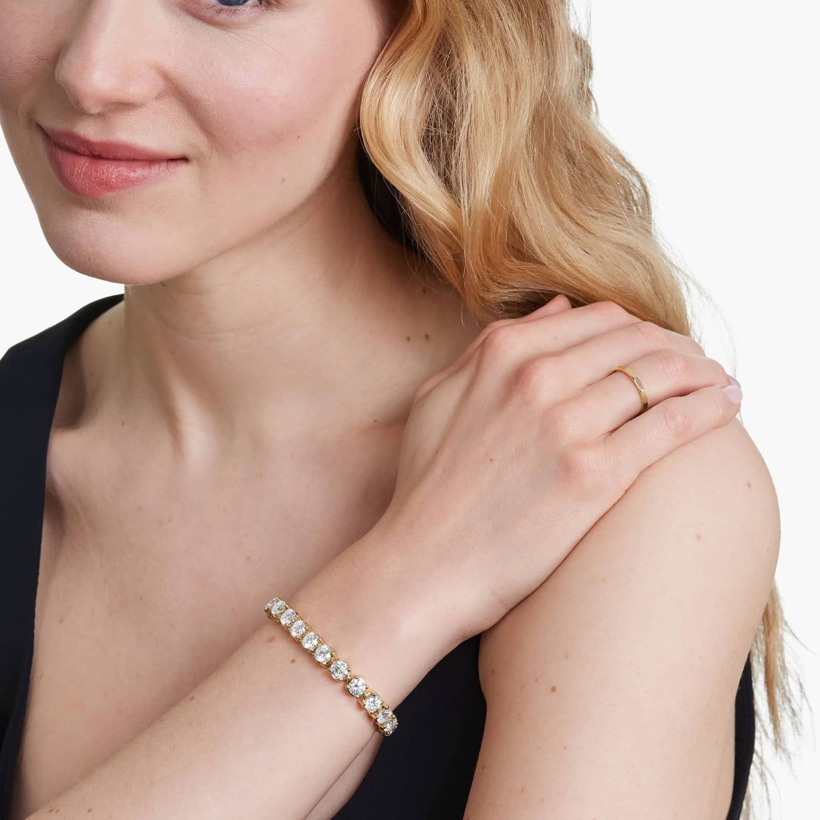 Tennis Bracelet With 15 CTW Lab-Grown Diamonds In 14K Yellow Gold (6")