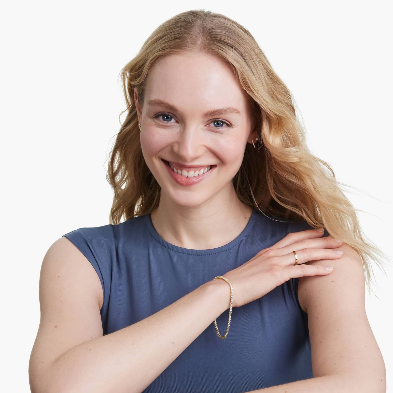 Tennis Bracelet With 3 CTW Lab-Grown Diamonds In 14K Yellow Gold (8")