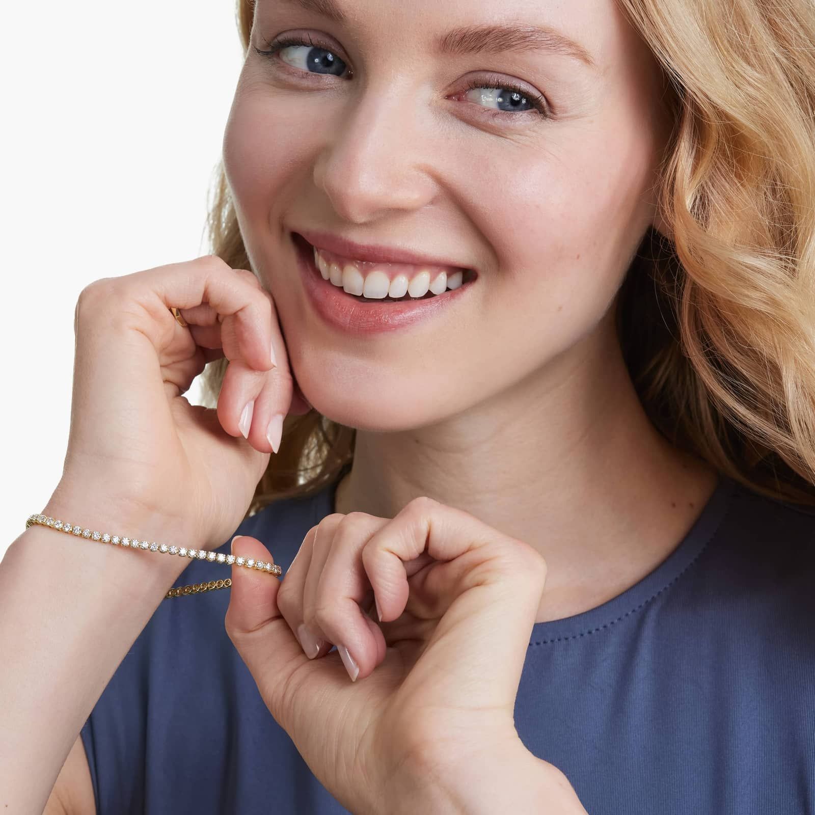 Tennis Bracelet With 3 CTW Lab-Grown Diamonds In 14K Yellow Gold (8")