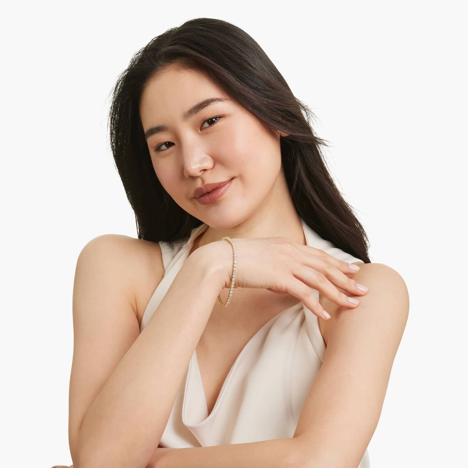 Tennis Bracelet With 4 CTW Lab-Grown Diamonds In 14K Yellow Gold (8")