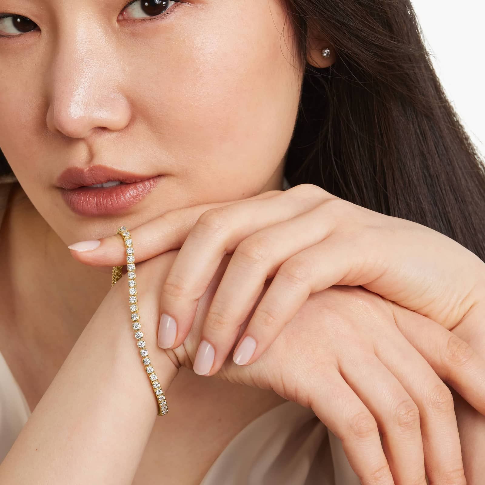 Tennis Bracelet With 4 CTW Lab-Grown Diamonds In 14K Yellow Gold (8")