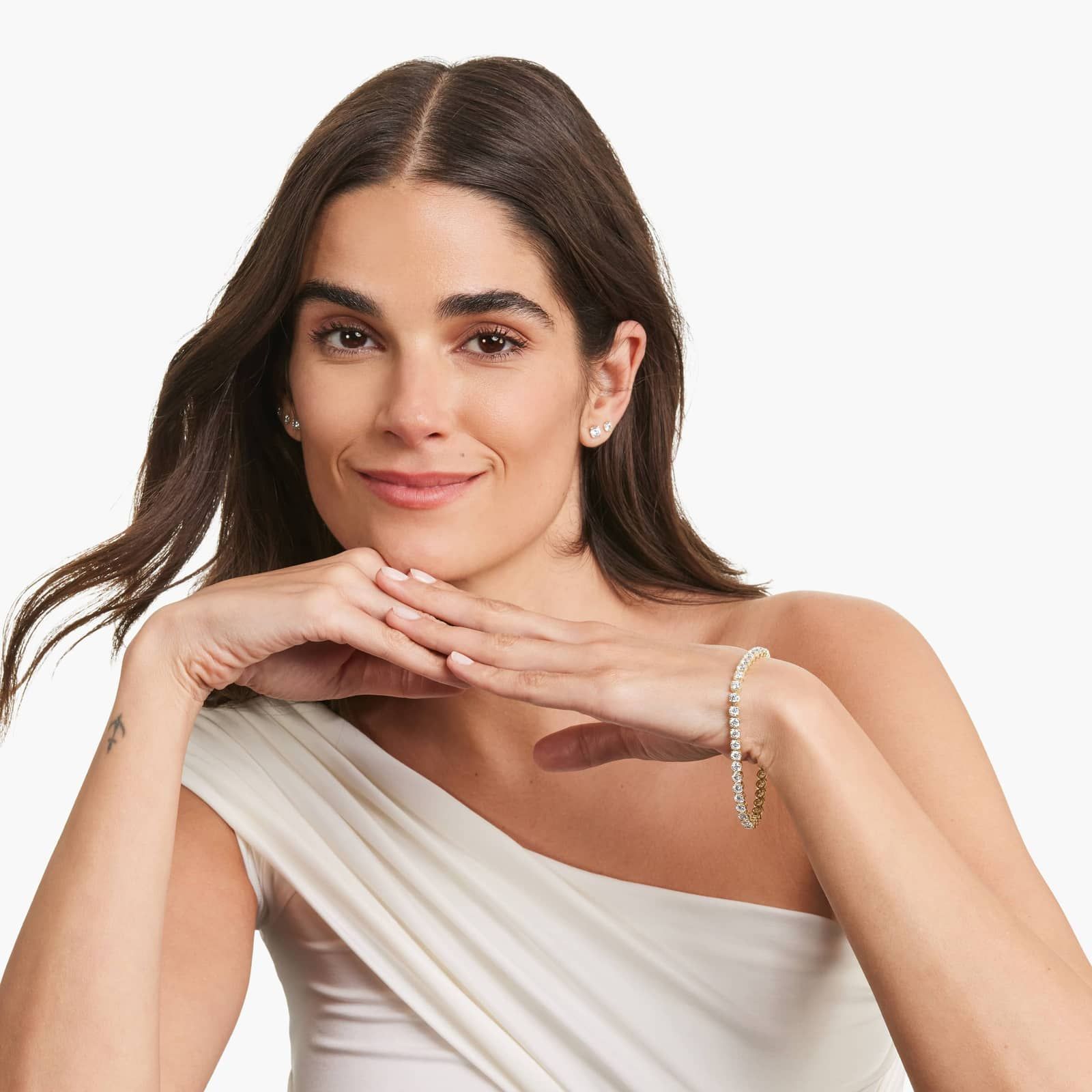 Tennis Bracelet With 10 CTW Lab-Grown Diamonds In 14K Yellow Gold (8")