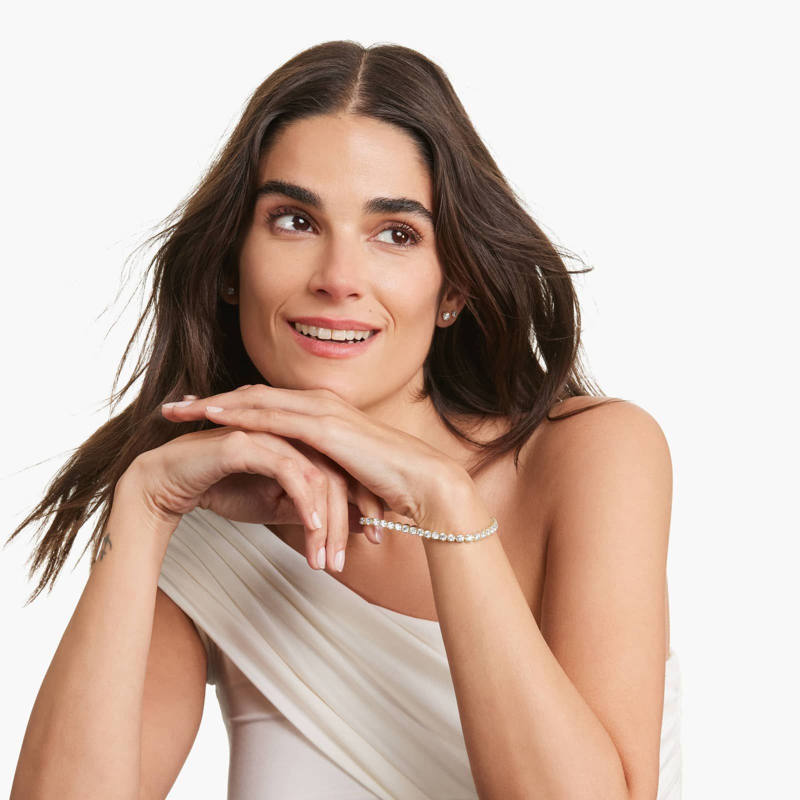 Tennis Bracelet With 10 CTW Lab-Grown Diamonds In 14K Yellow Gold (8")