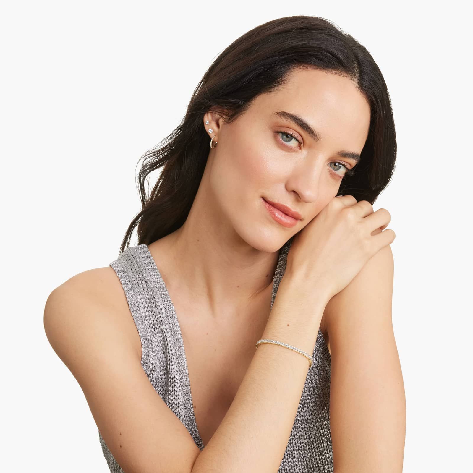 Tennis Bracelet With 5 CTW Emerald Cut Diamonds In 14K Yellow Gold (6")