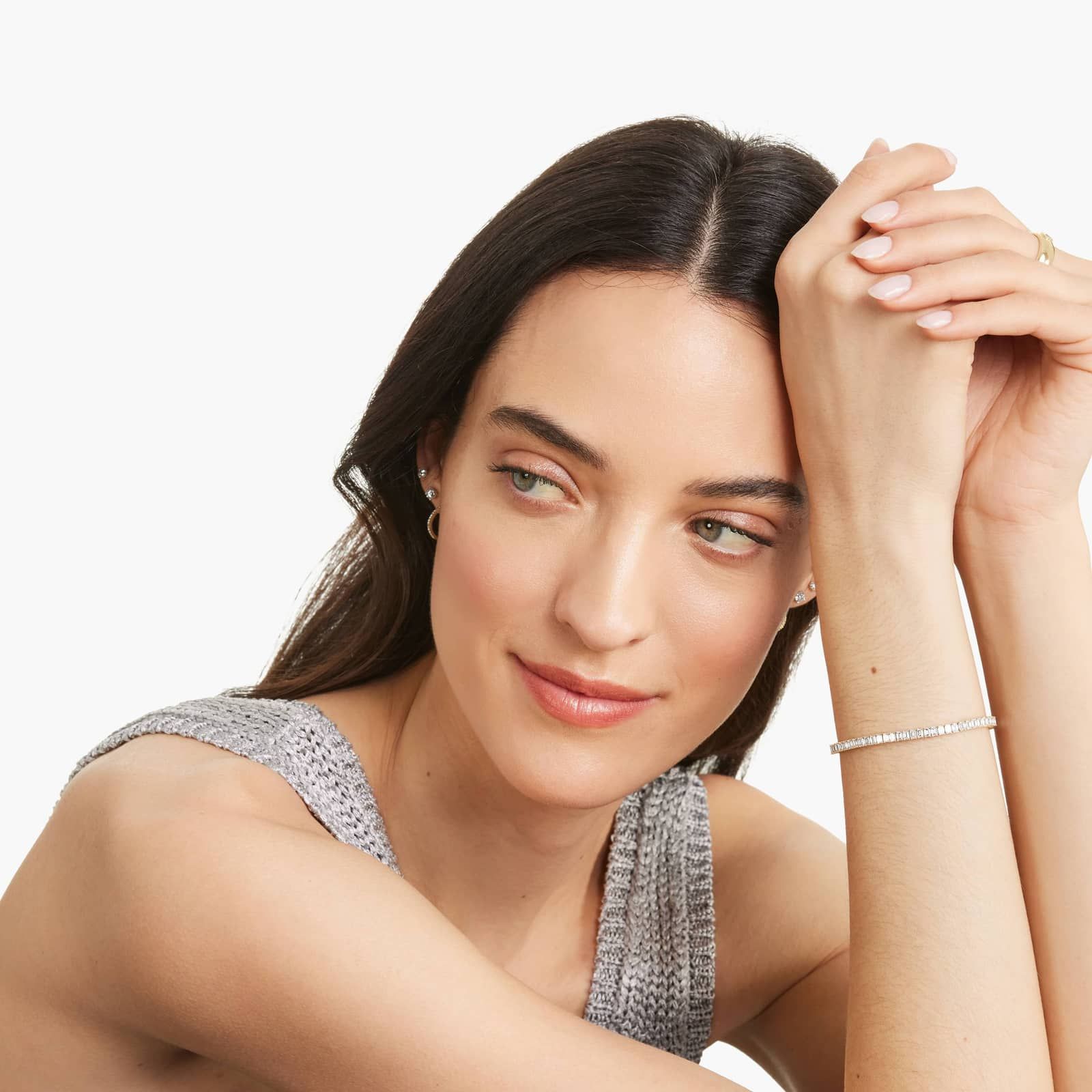 Tennis Bracelet With 5 CTW Emerald Cut Diamonds In 14K Yellow Gold (6")