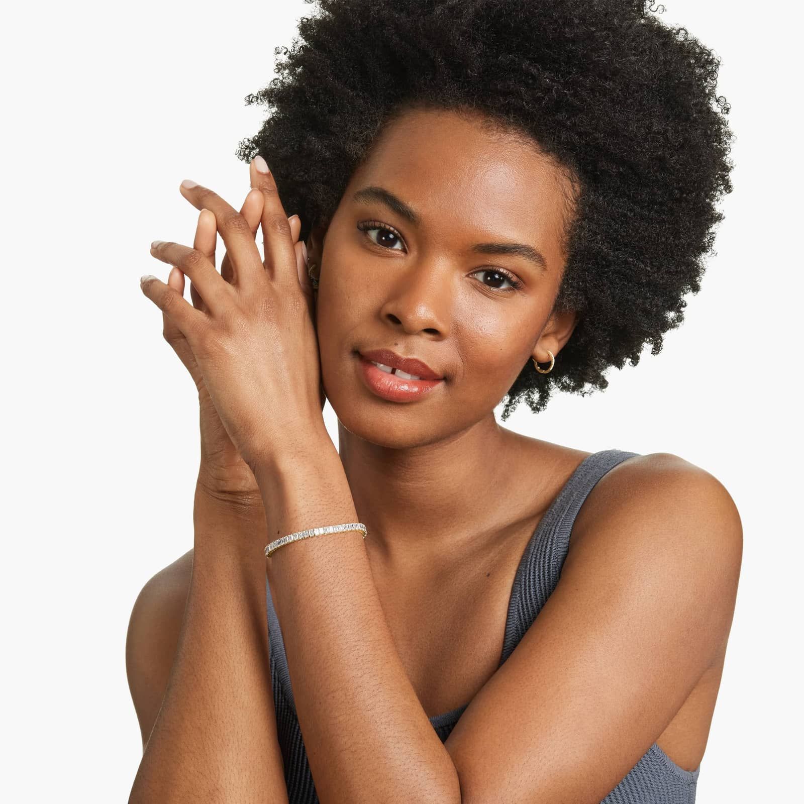 Tennis Bracelet With 8 CTW Emerald Cut Lab-Grown Diamonds In 14K Yellow Gold (6")