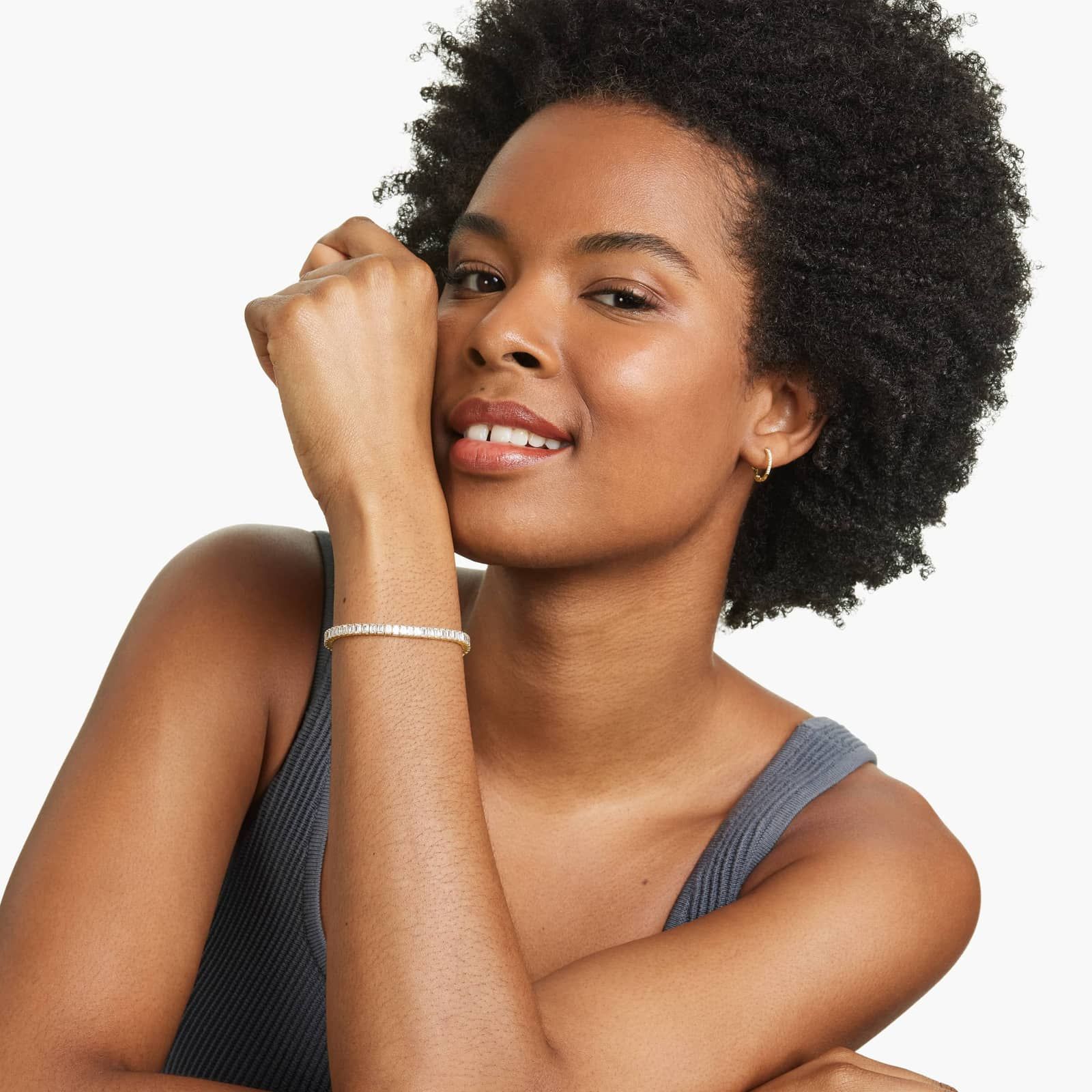 Tennis Bracelet With 8 CTW Emerald Cut Lab-Grown Diamonds In 14K Yellow Gold (6")