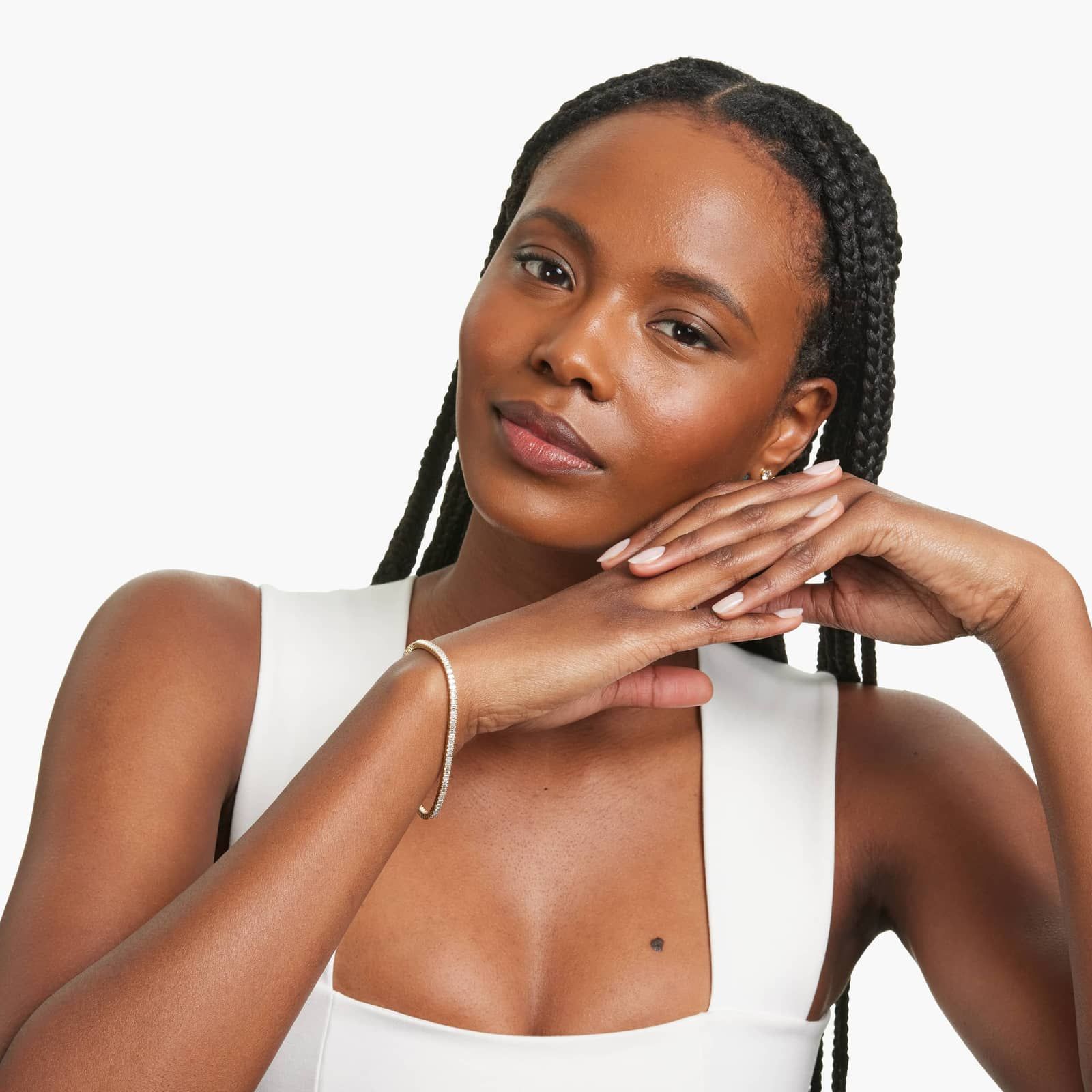 Tennis Bracelet With 5 CTW Emerald Cut Lab-Grown Diamonds In 14K Yellow Gold (8")