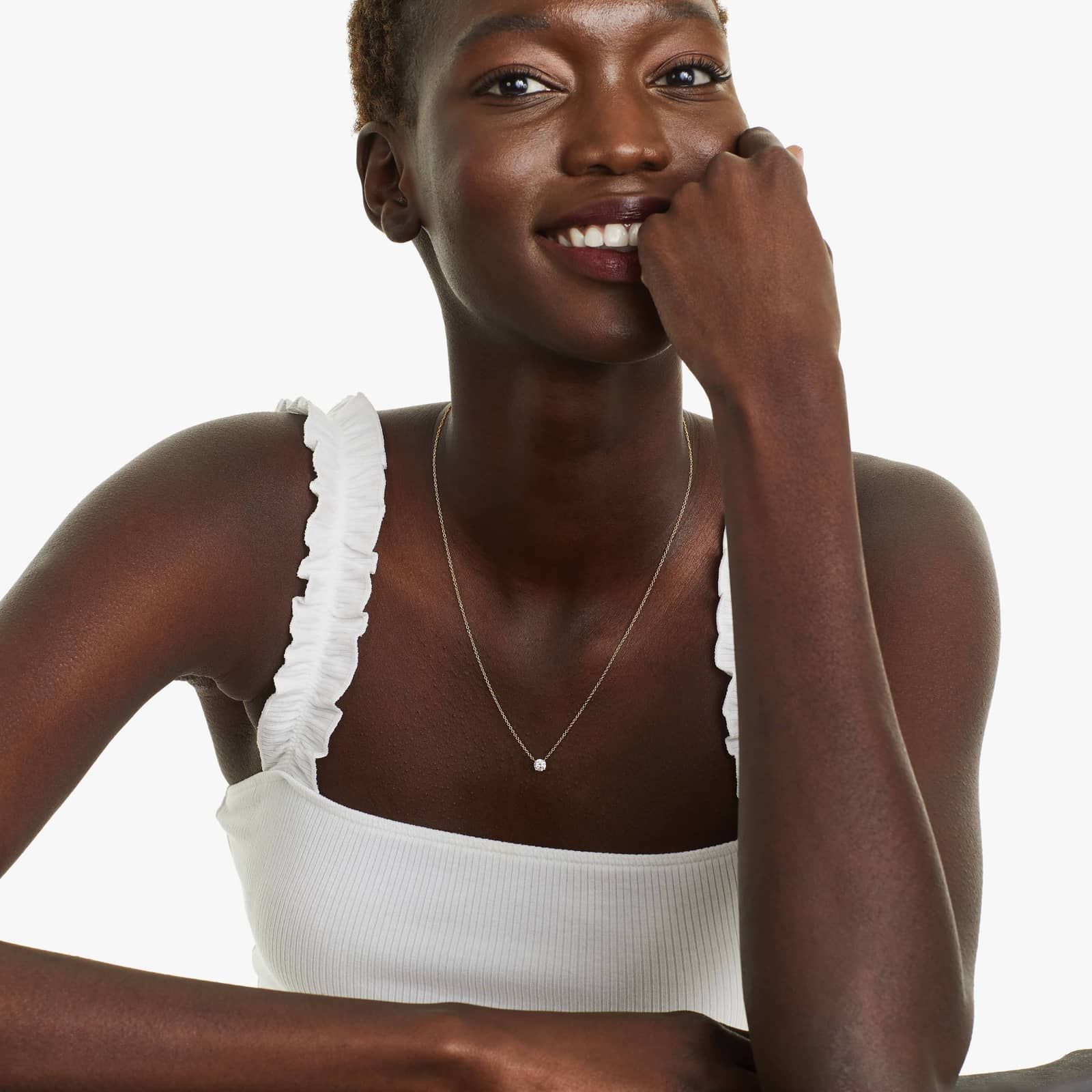 14K Yellow Gold Four Prong Basket Solitaire Lab-Grown Diamond Pendant (0.50 CTW - F-G / VS2-SI1)