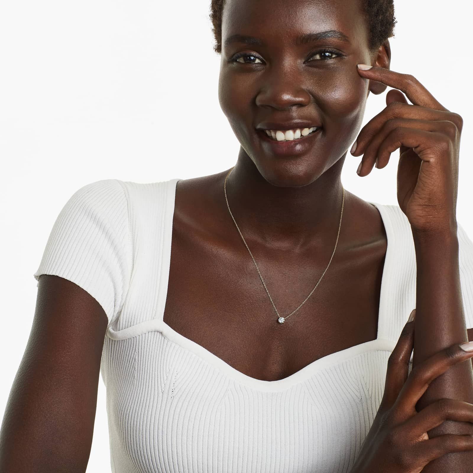 14K Yellow Gold Four Prong Basket Solitaire Lab-Grown Diamond Pendant (0.75 CTW - F-G / VS2-SI1)