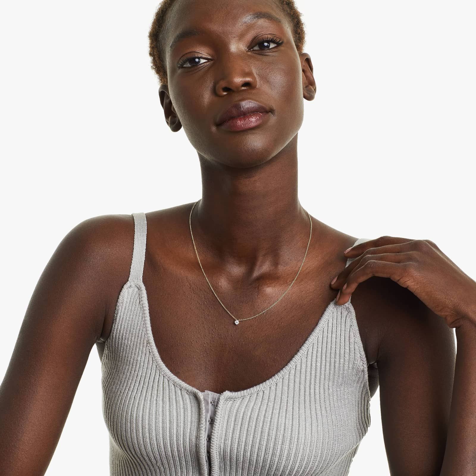 14K Yellow Gold Kite Set Solitaire Lab-Grown Diamond Pendant (0.25 CTW - F-G / VS2-SI1)