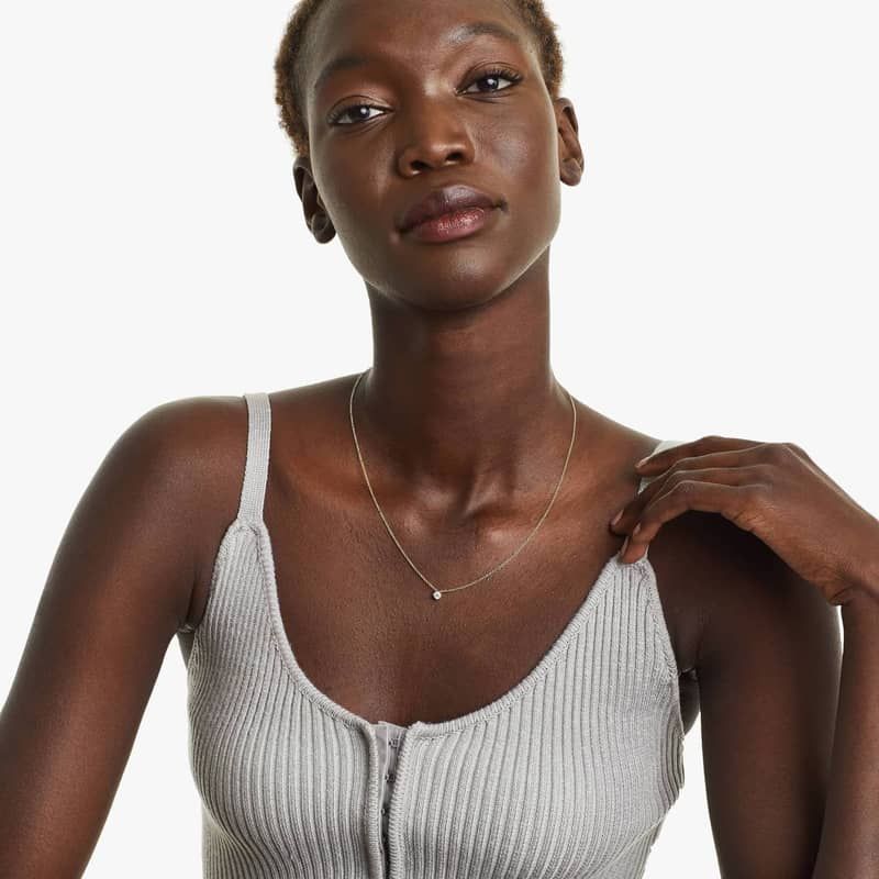 14K Yellow Gold Kite Set Solitaire Lab-Grown Diamond Pendant (0.25 CTW - F-G / VS2-SI1)