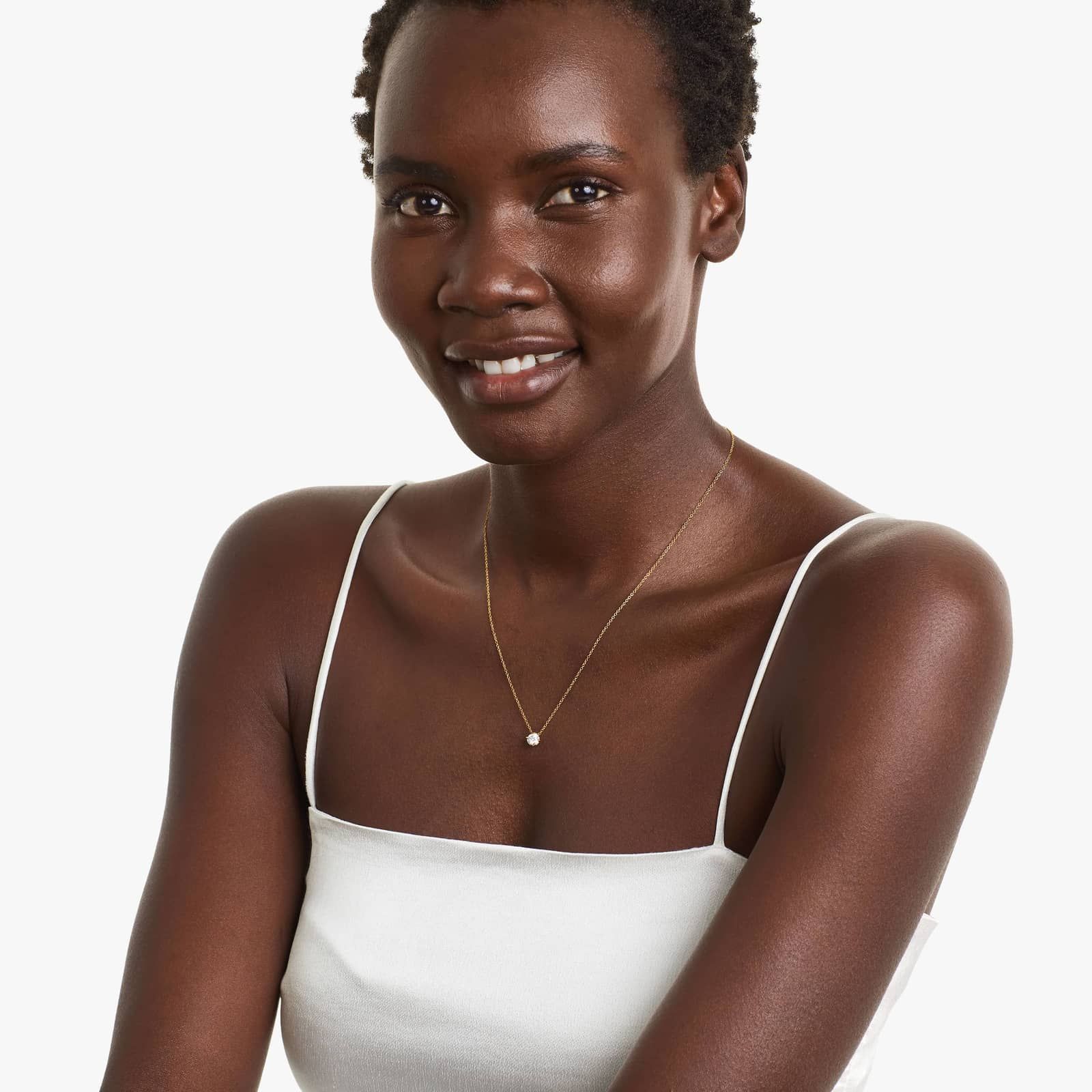 14K Yellow Gold Kite Set Solitaire Lab-Grown Diamond Pendant (0.50 CTW - F-G / VS2-SI1)