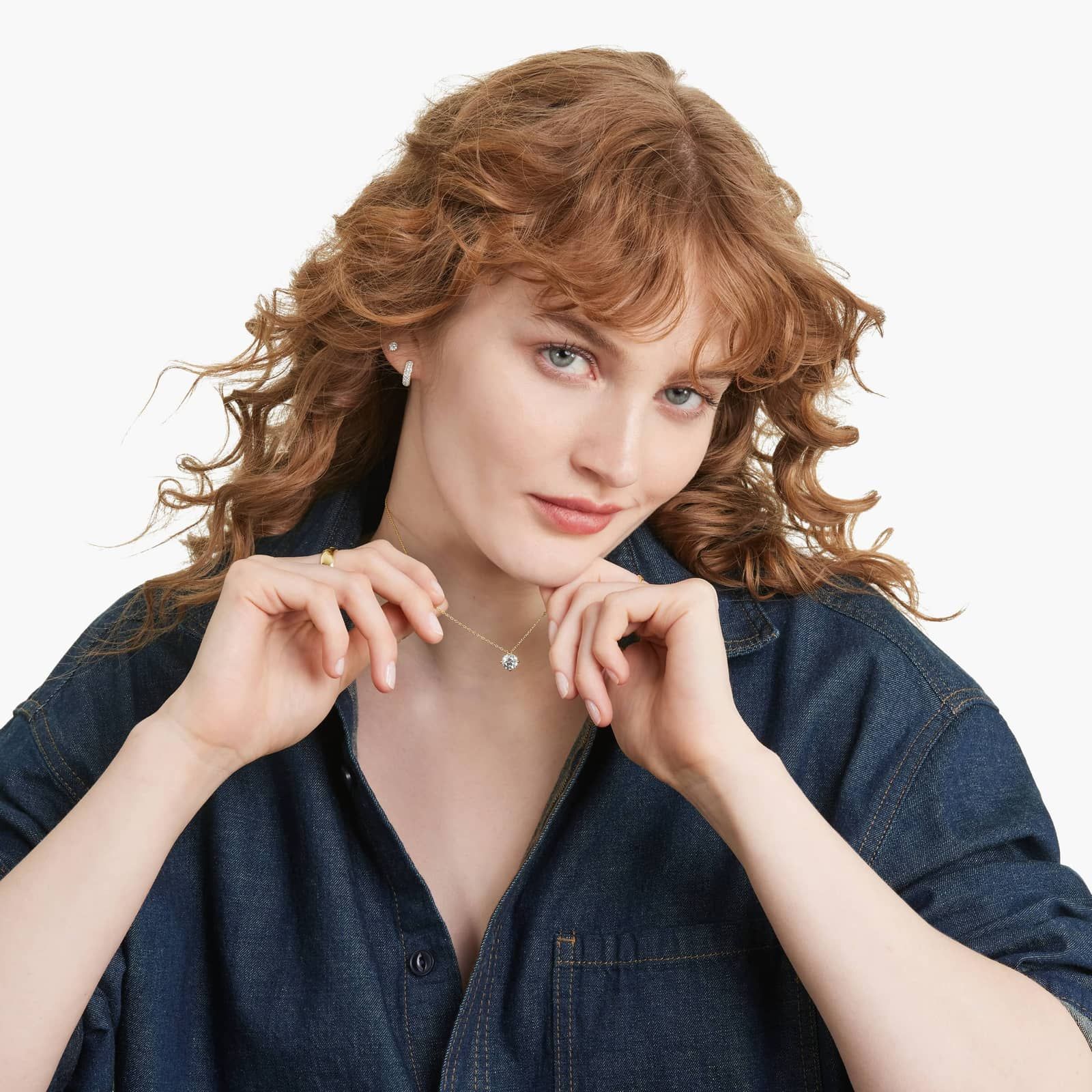 14K Yellow Gold Kite Set Solitaire Lab Created Diamond Pendant (1.5 CTW - F-G / VS2-SI1)