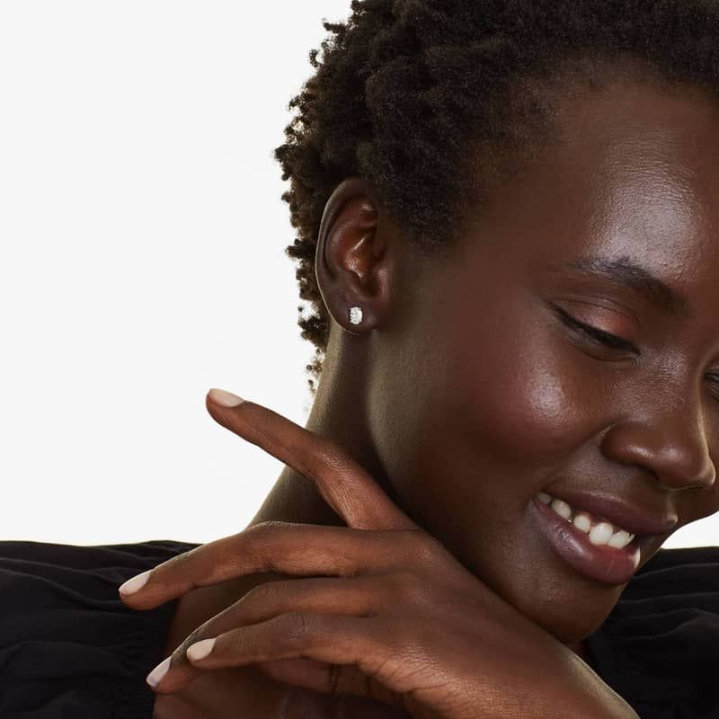 Oval Cut 1 CTW Lab-Grown Diamond Stud Earrings In 14K Yellow Gold