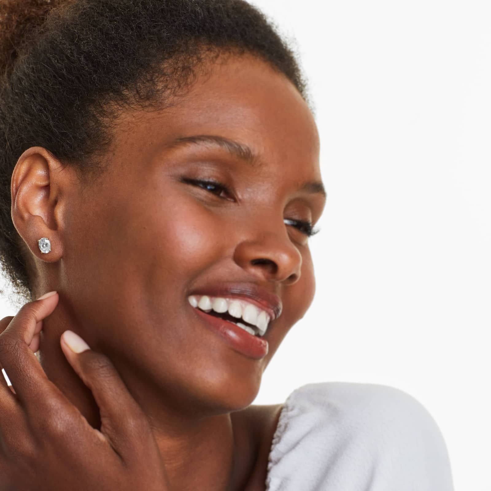 Oval Cut 2 CTW Lab-Grown Diamond Stud Earrings In 14K Yellow Gold