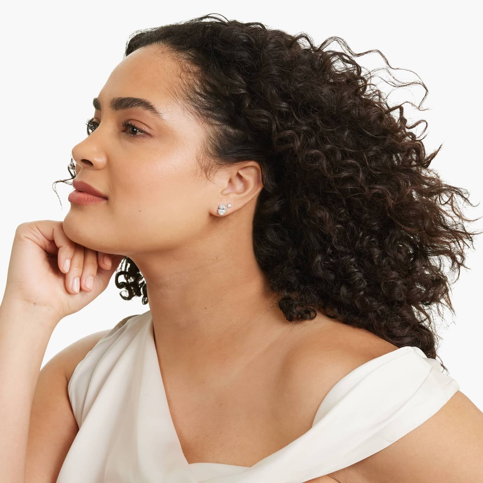 Oval Cut 3 CTW Lab-Grown Diamond Stud Earrings In 14K Yellow Gold